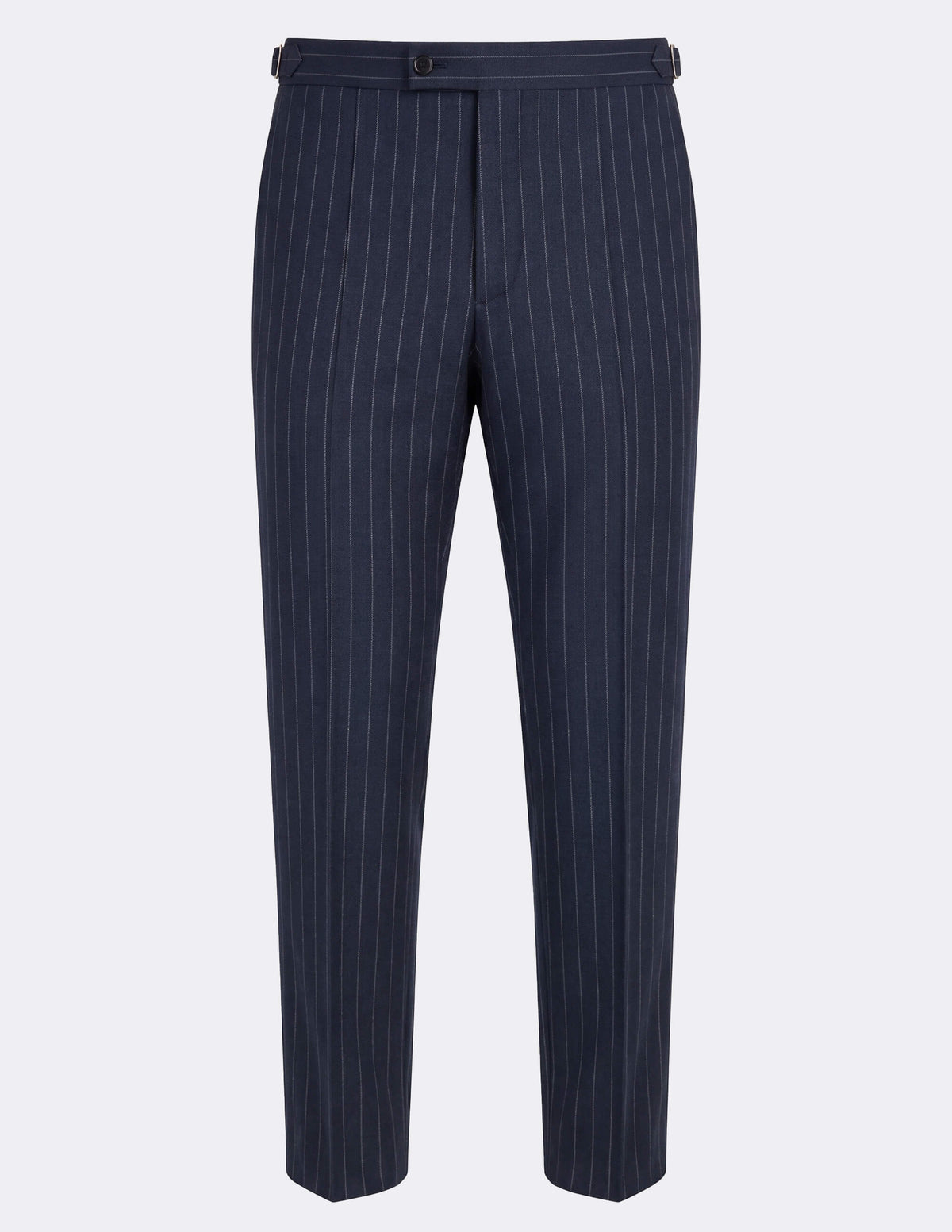 The Renvaro Navy Pinstripe Trousers - Samir Bachkami