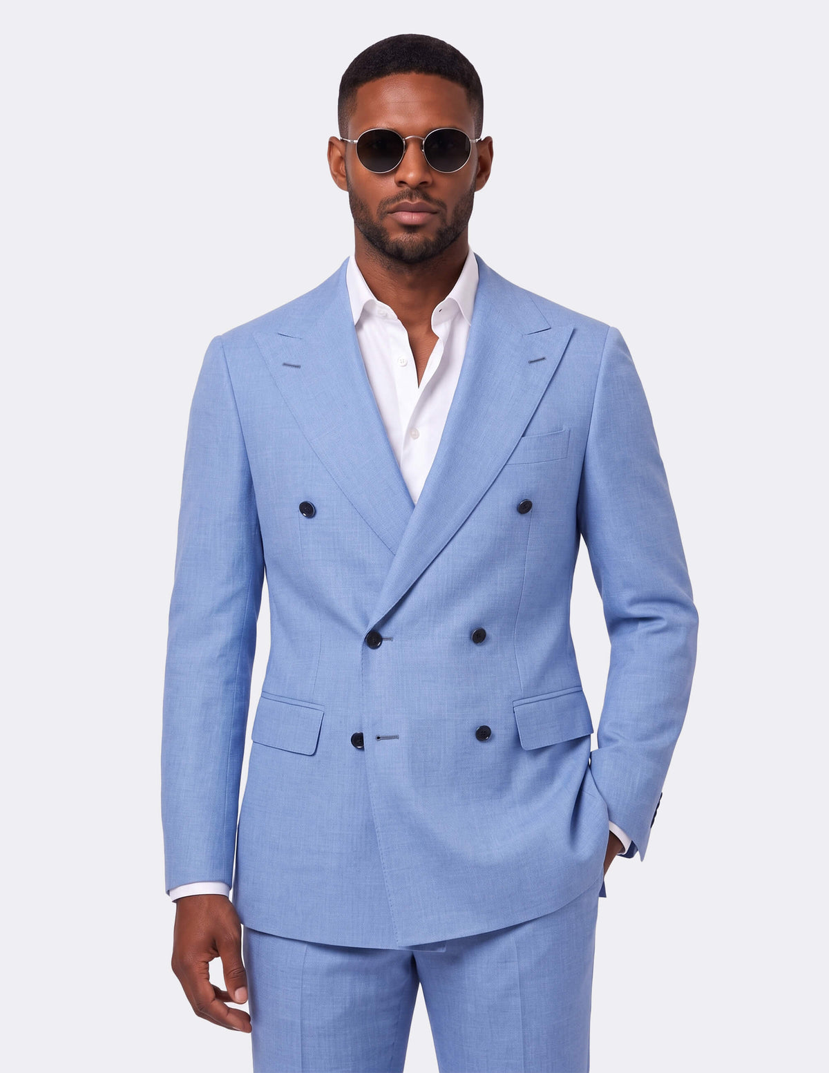 The Riviera Ice Double-Breasted Suit - Samir Bachkami