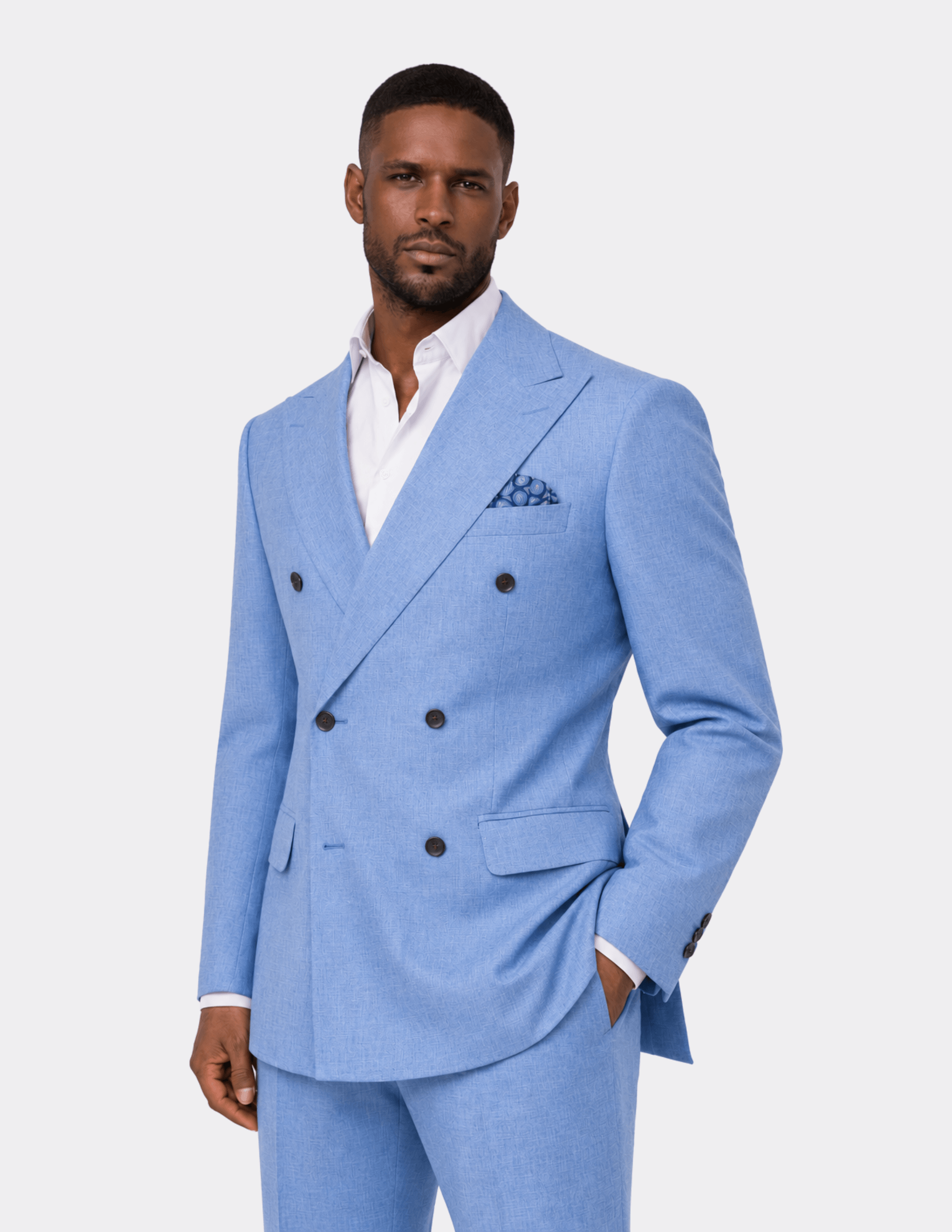 The Riviera Ice Double - Breasted Suit - Samir Bachkami