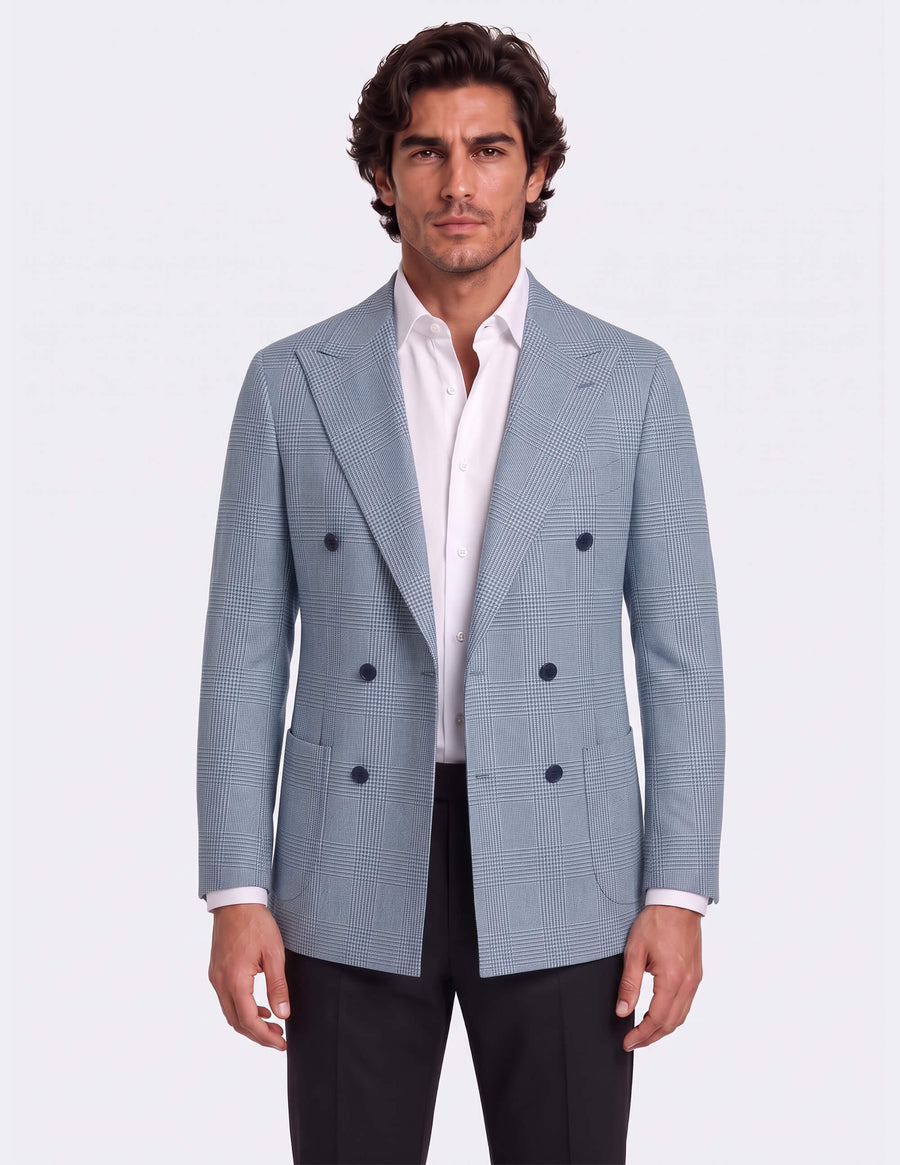 The Saint-Tropez Check Double-Breasted Jacket