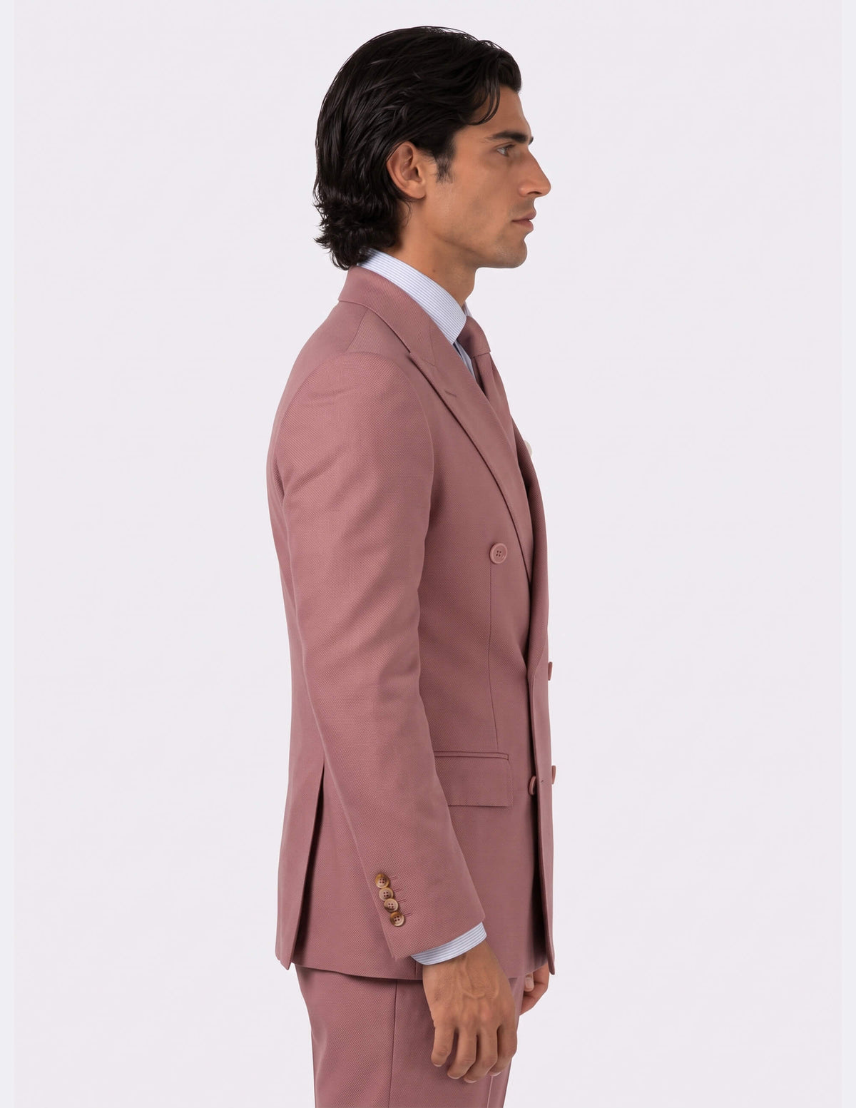 The Salerno Rosé Double-Breasted Suit - Samir Bachkami