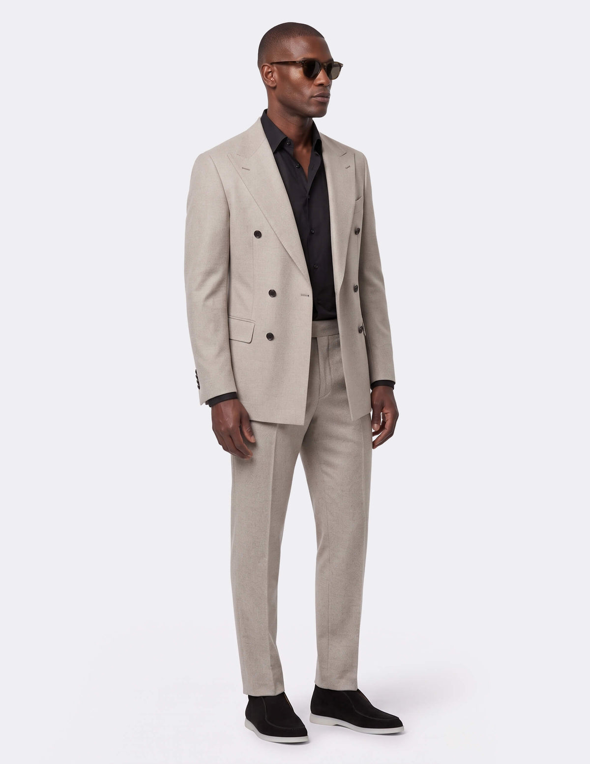 The Savoy Beige Double-Breasted Suit - Samir Bachkami