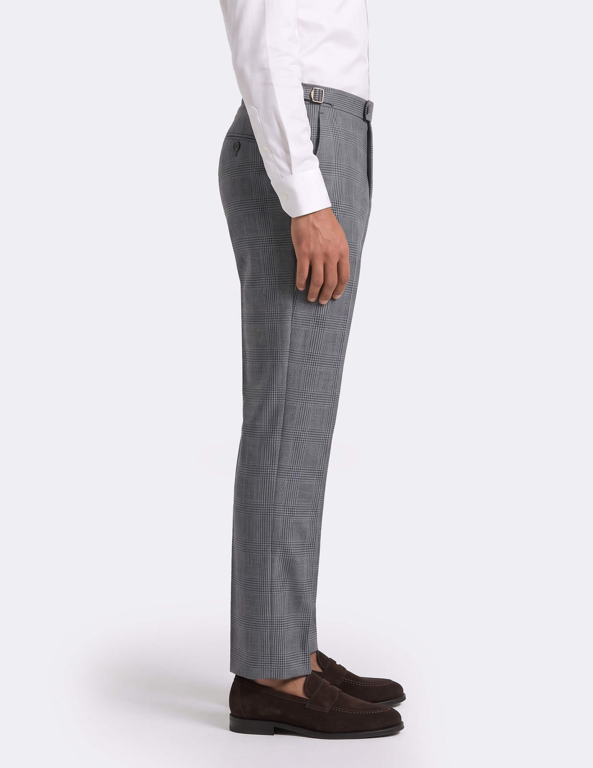 The Sorvano Grey Check Trousers - Samir Bachkami