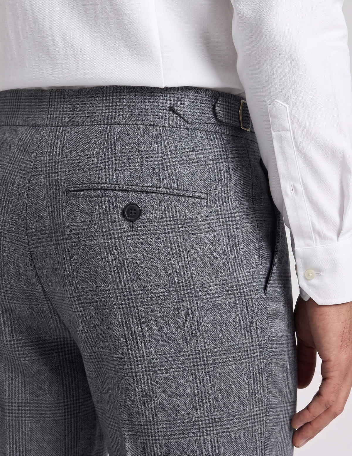 The Sorvano Grey Check Trousers - Samir Bachkami