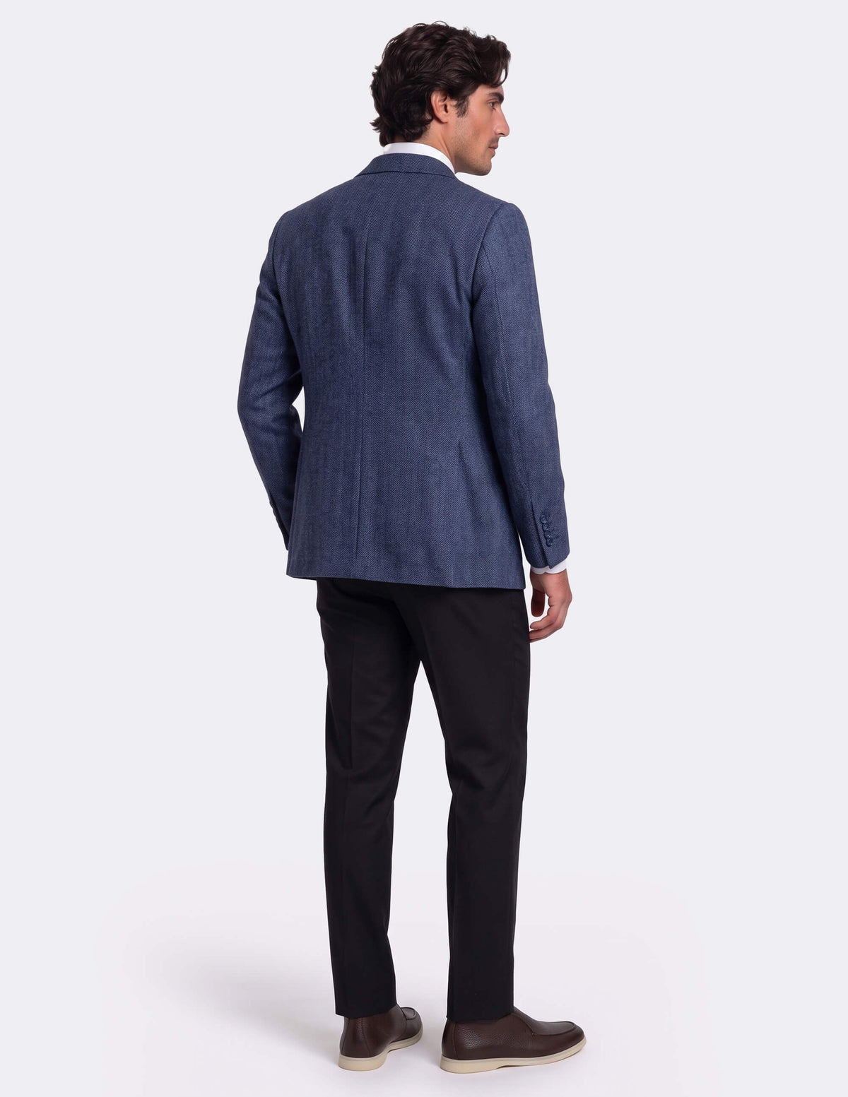The Sovrino Blue Single-Breasted Jacket - Samir Bachkami