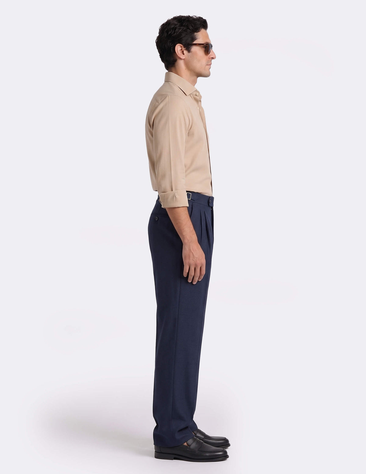 The Tervino Blue Wide-Leg Trousers - Samir Bachkami