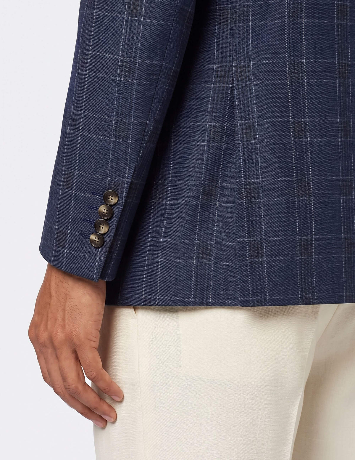 The Torino Navy Check Jacket - Samir Bachkami