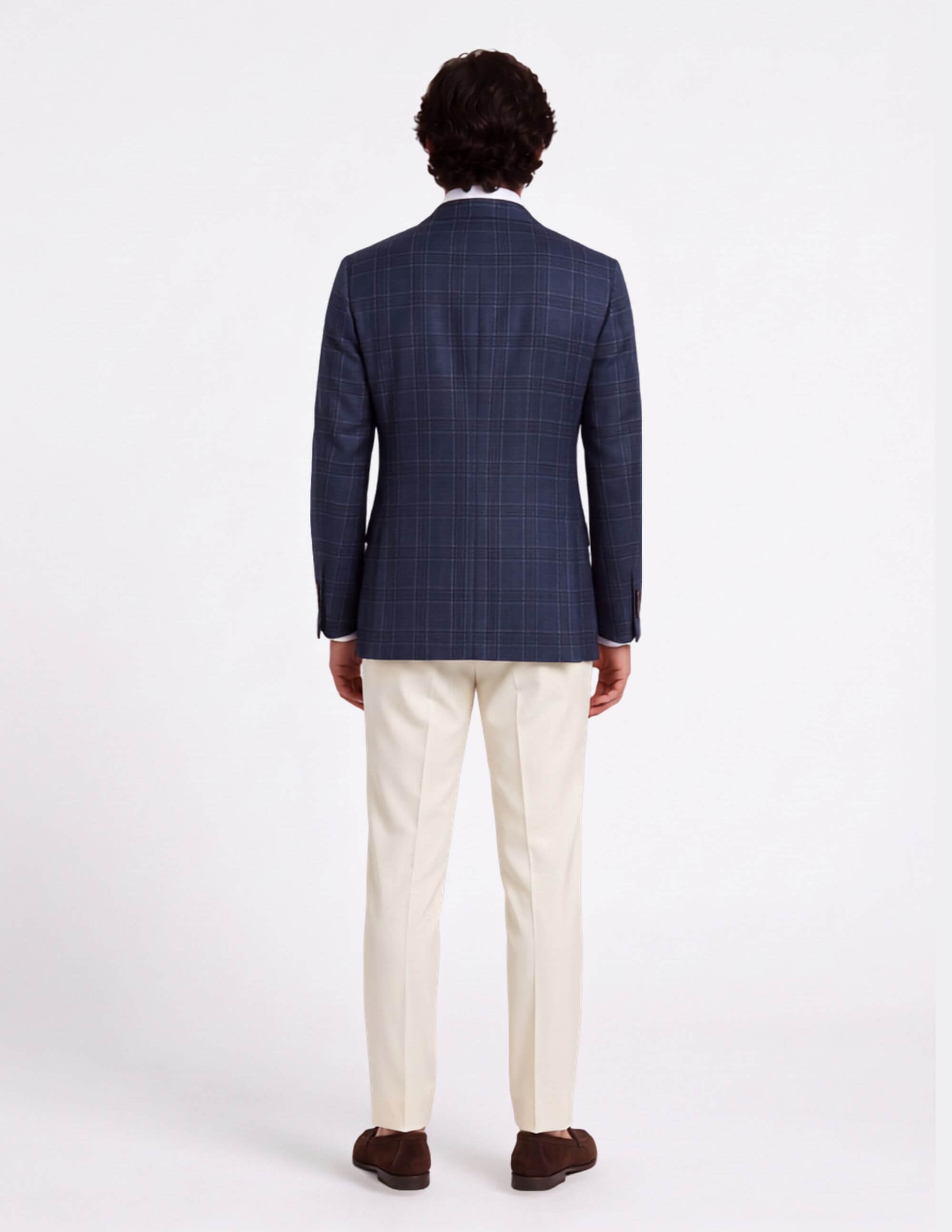 The Torino Navy Check Jacket - Samir Bachkami