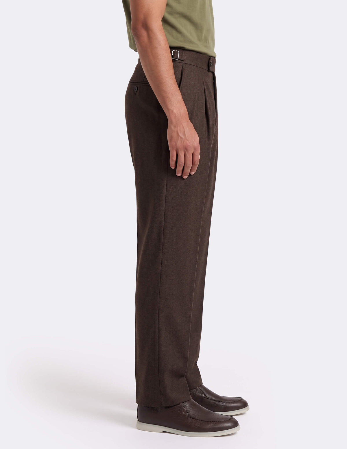 The Torvesso Brown Wide-Leg Trousers - Samir Bachkami