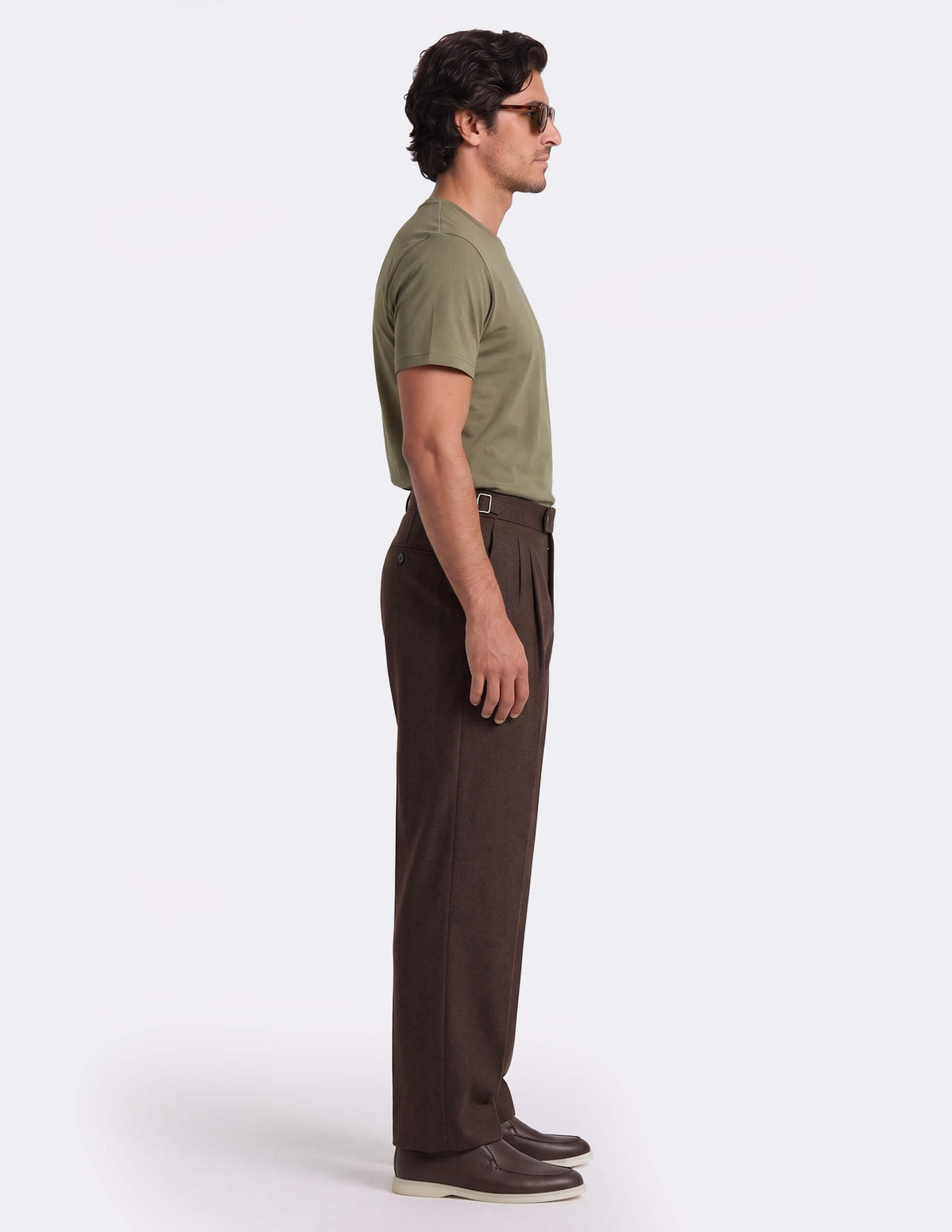 The Torvesso Brown Wide-Leg Trousers - Samir Bachkami