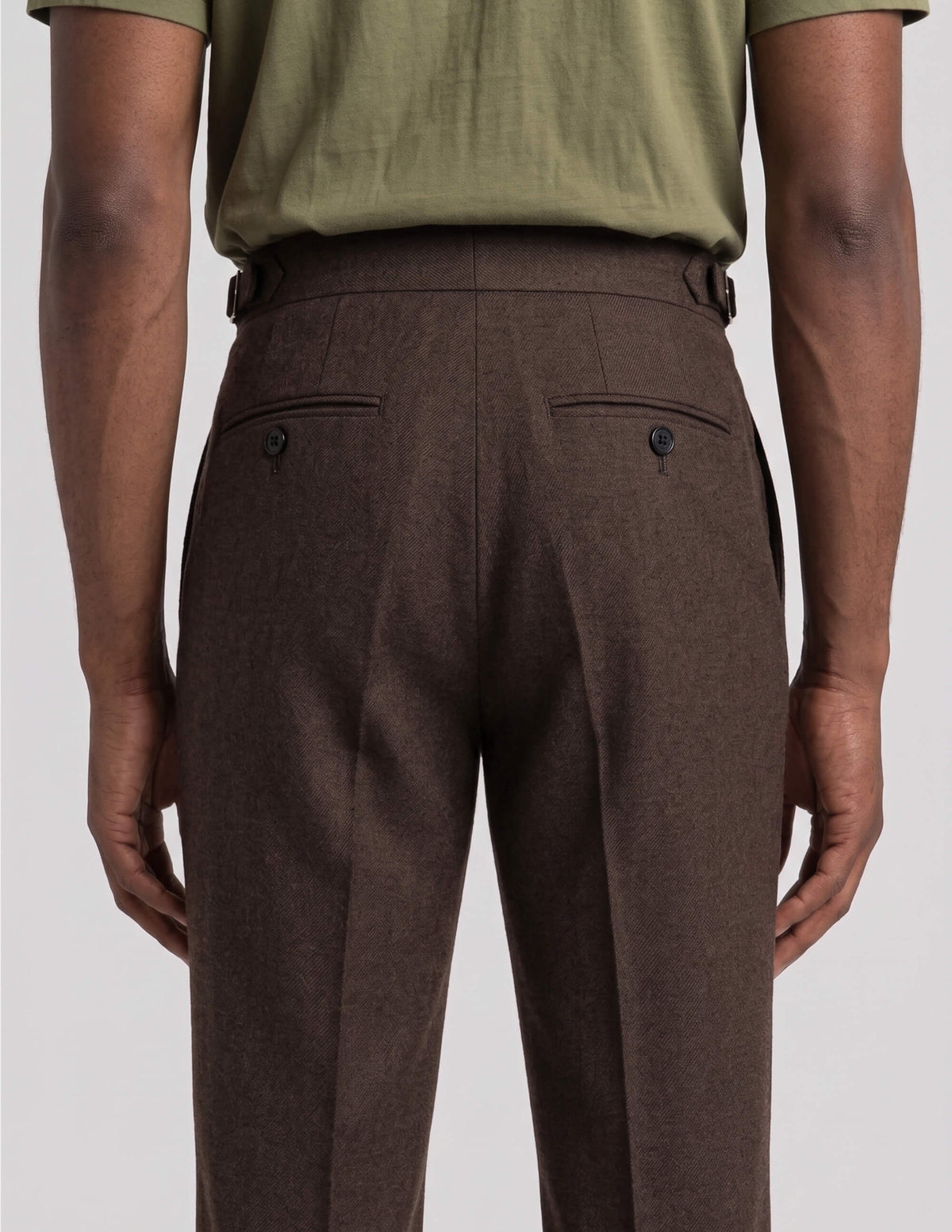 The Torvesso Brown Wide-Leg Trousers - Samir Bachkami