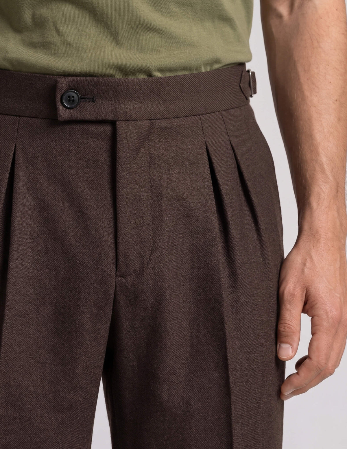 The Torvesso Brown Wide-Leg Trousers - Samir Bachkami