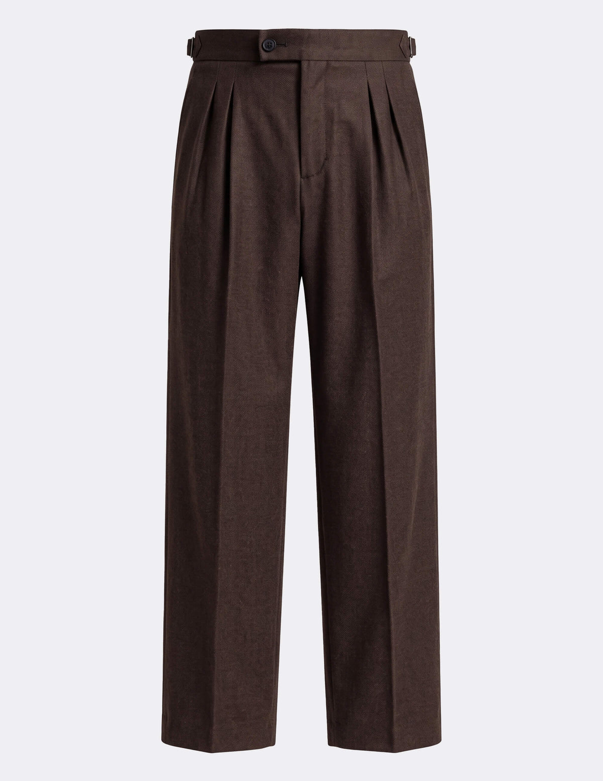 The Torvesso Brown Wide-Leg Trousers - Samir Bachkami