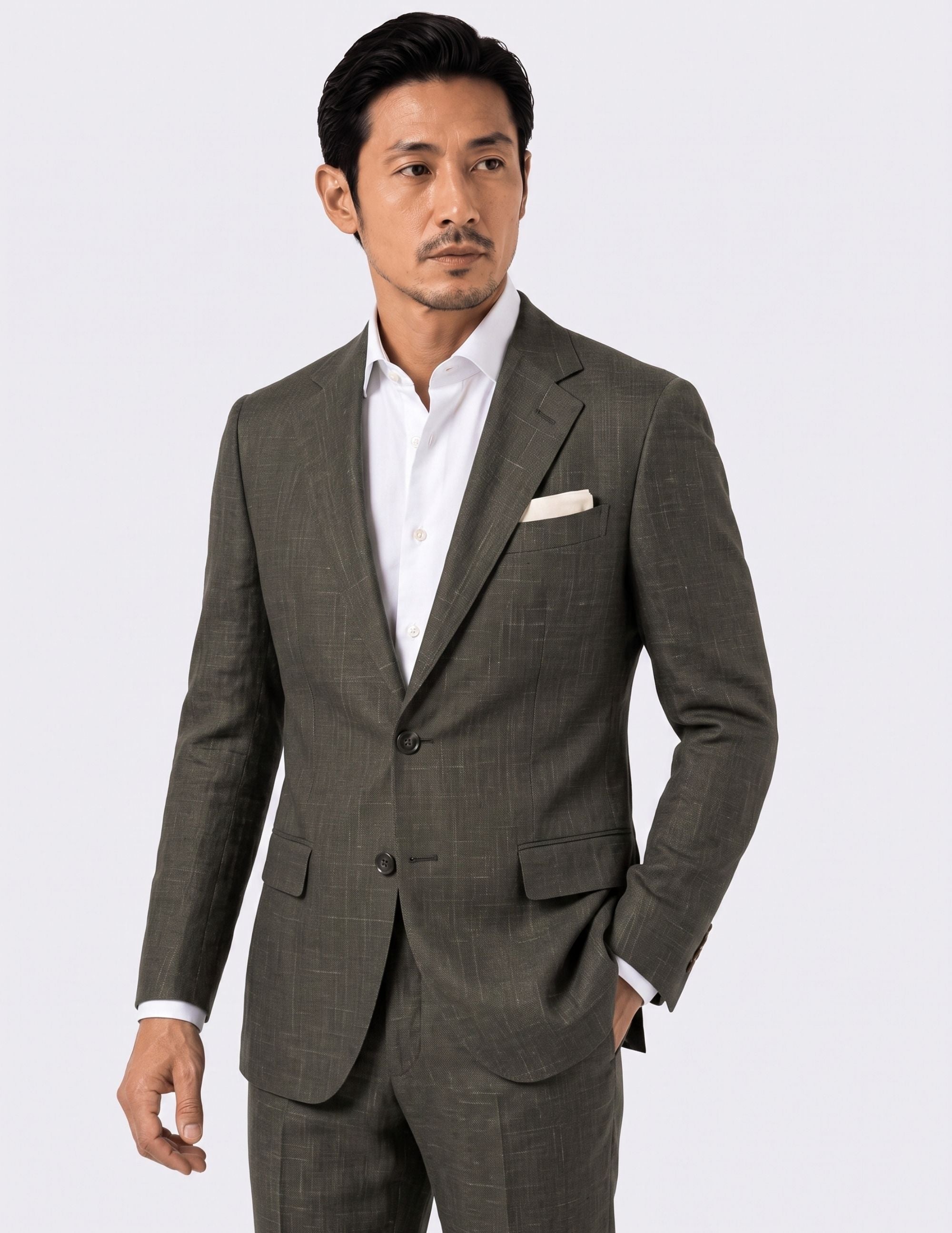 The Val d’Orcia Olive Single-Breasted Suit - Samir Bachkami