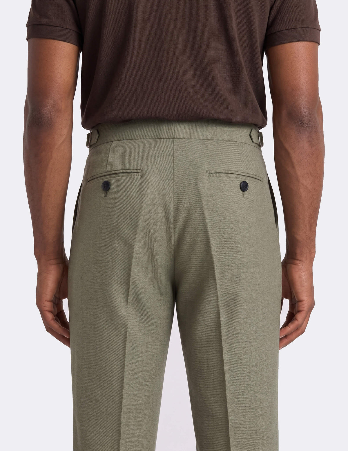 The Vardeno Olive Wide-Leg Trousers - Samir Bachkami