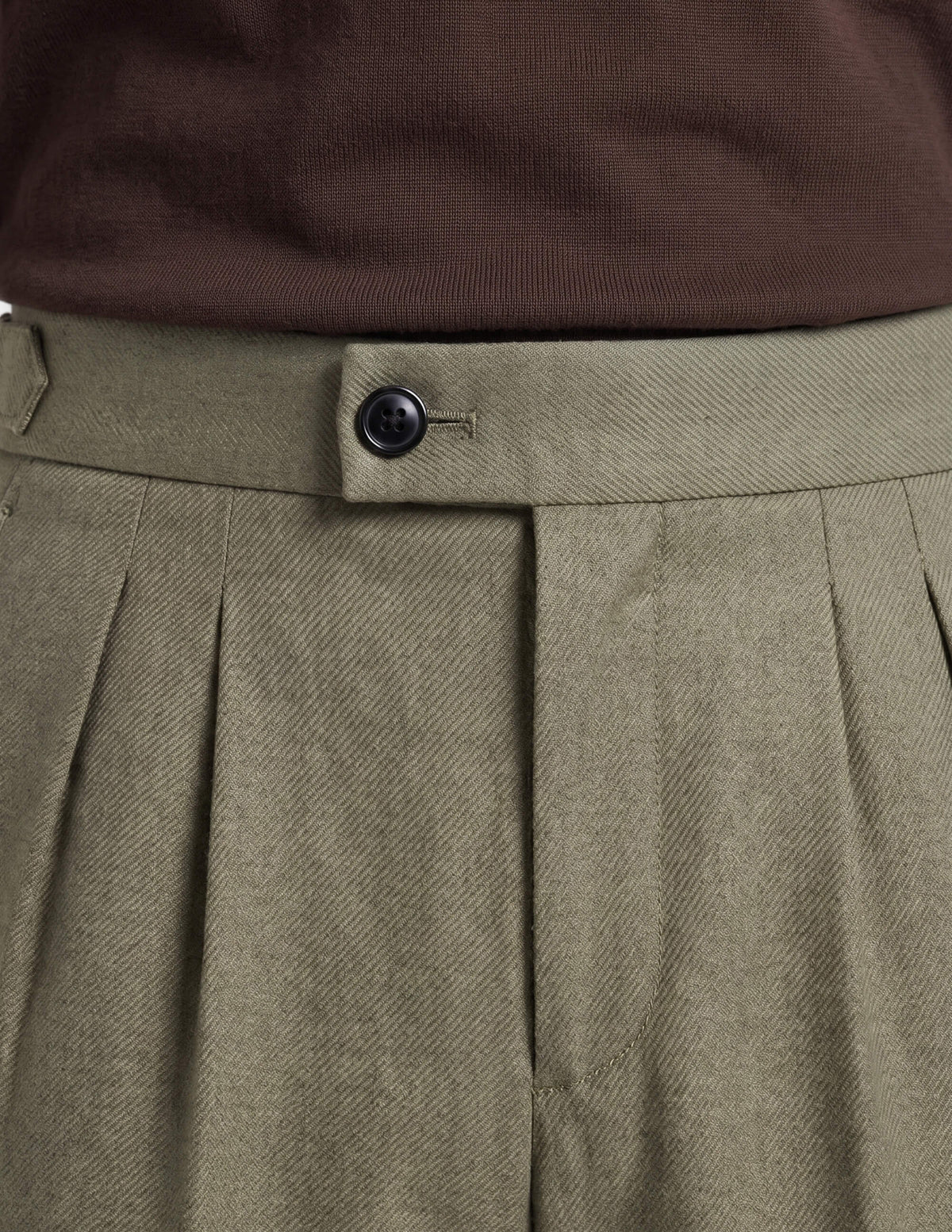 The Vardeno Olive Wide-Leg Trousers - Samir Bachkami