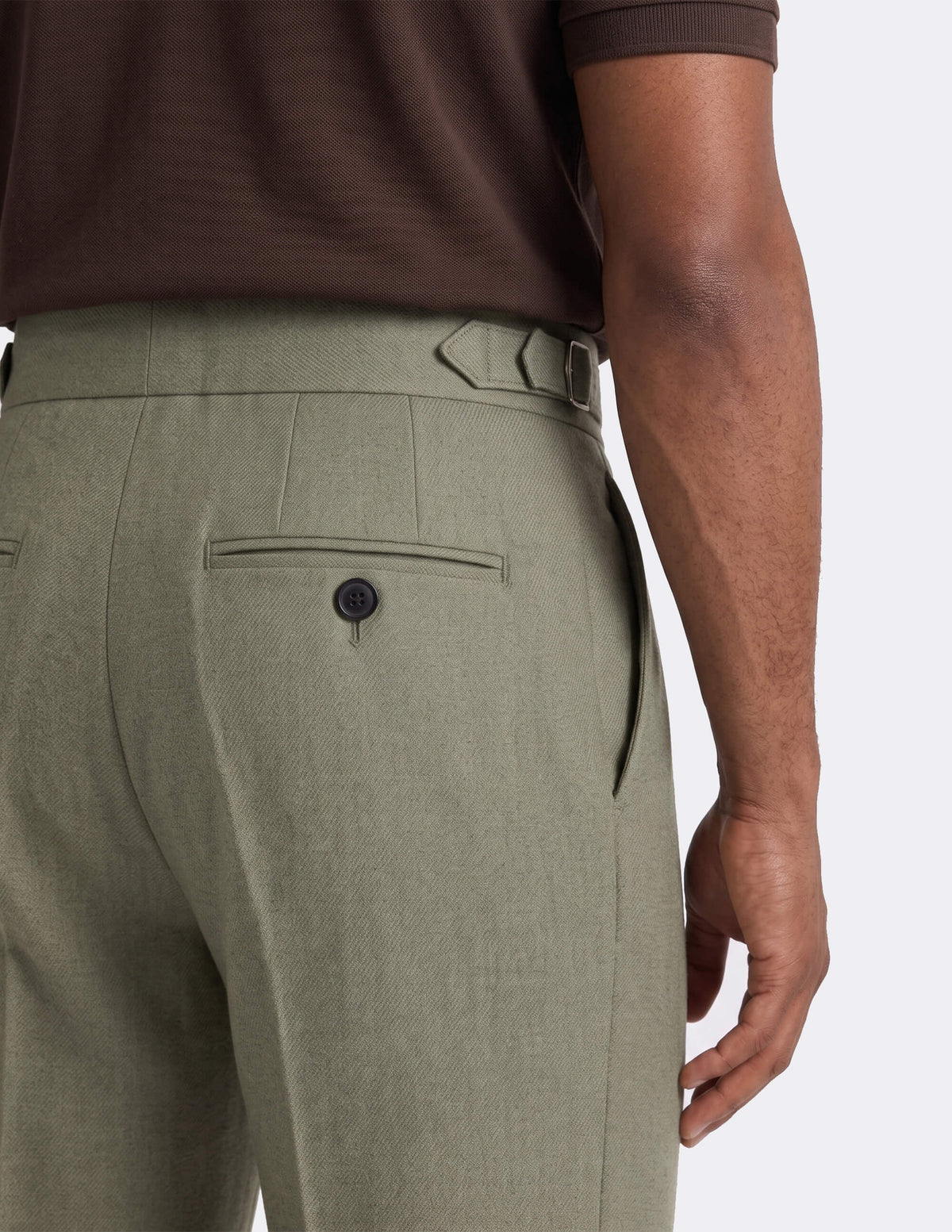 The Vardeno Olive Wide-Leg Trousers - Samir Bachkami