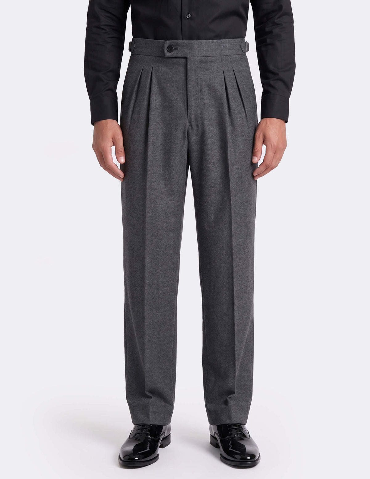 The Velsaro Grey Wide-Leg Trousers - Samir Bachkami