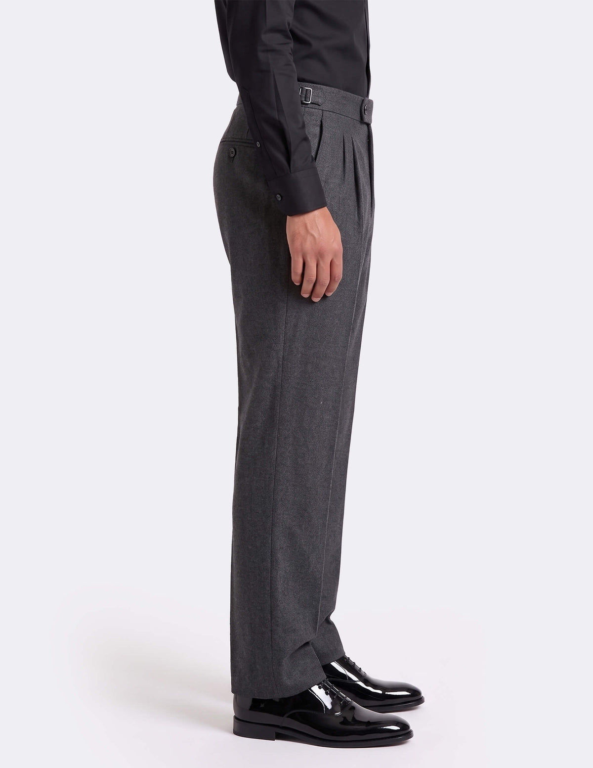 The Velsaro Grey Wide-Leg Trousers - Samir Bachkami