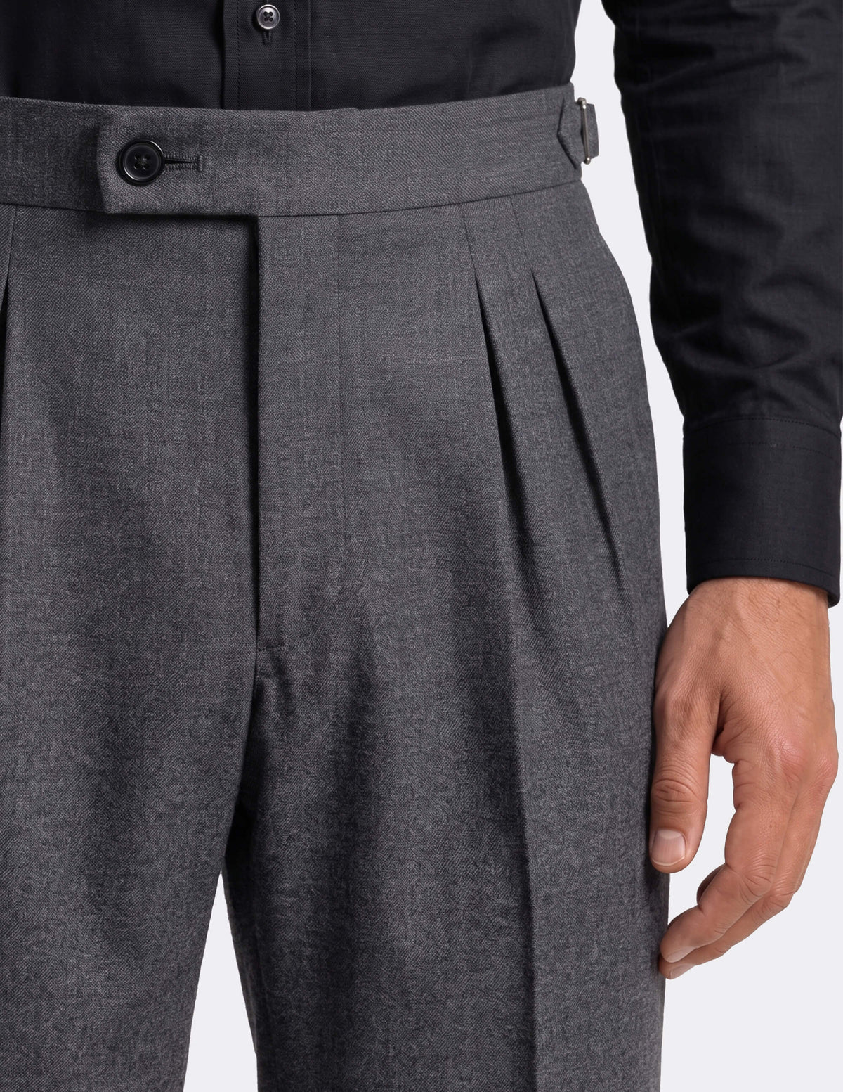 The Velsaro Grey Wide-Leg Trousers - Samir Bachkami