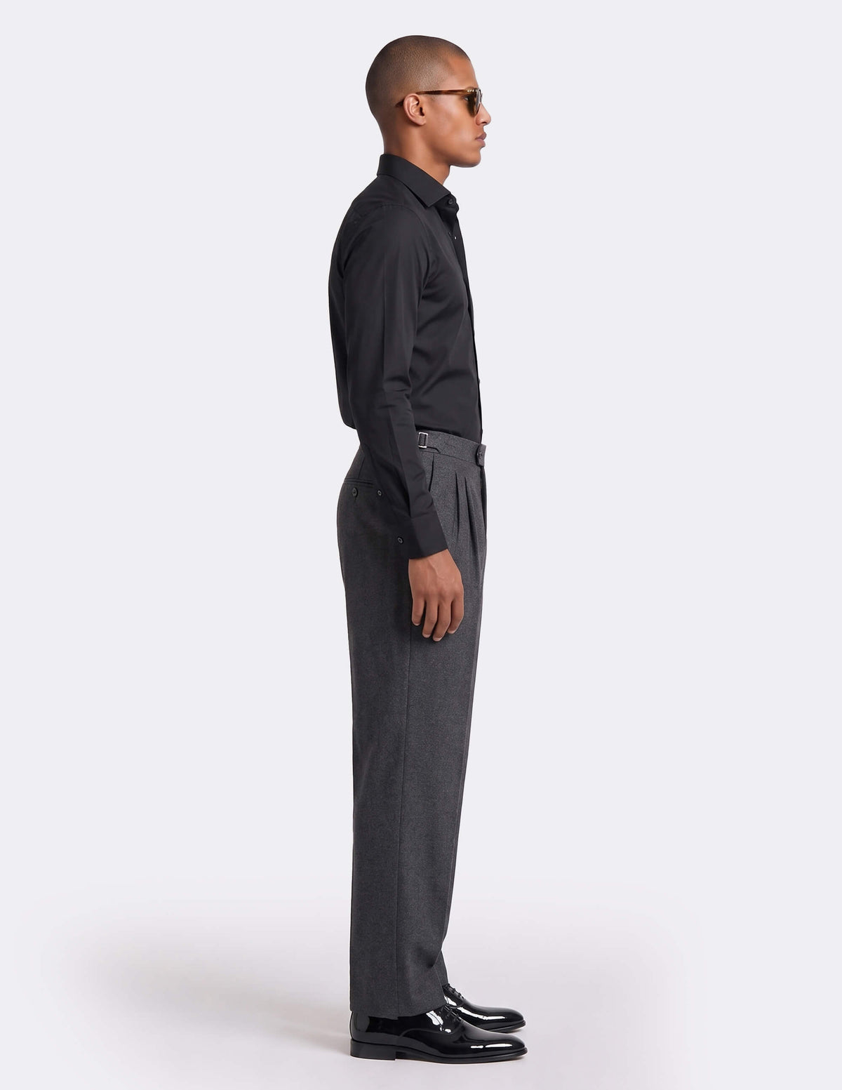 The Velsaro Grey Wide-Leg Trousers - Samir Bachkami