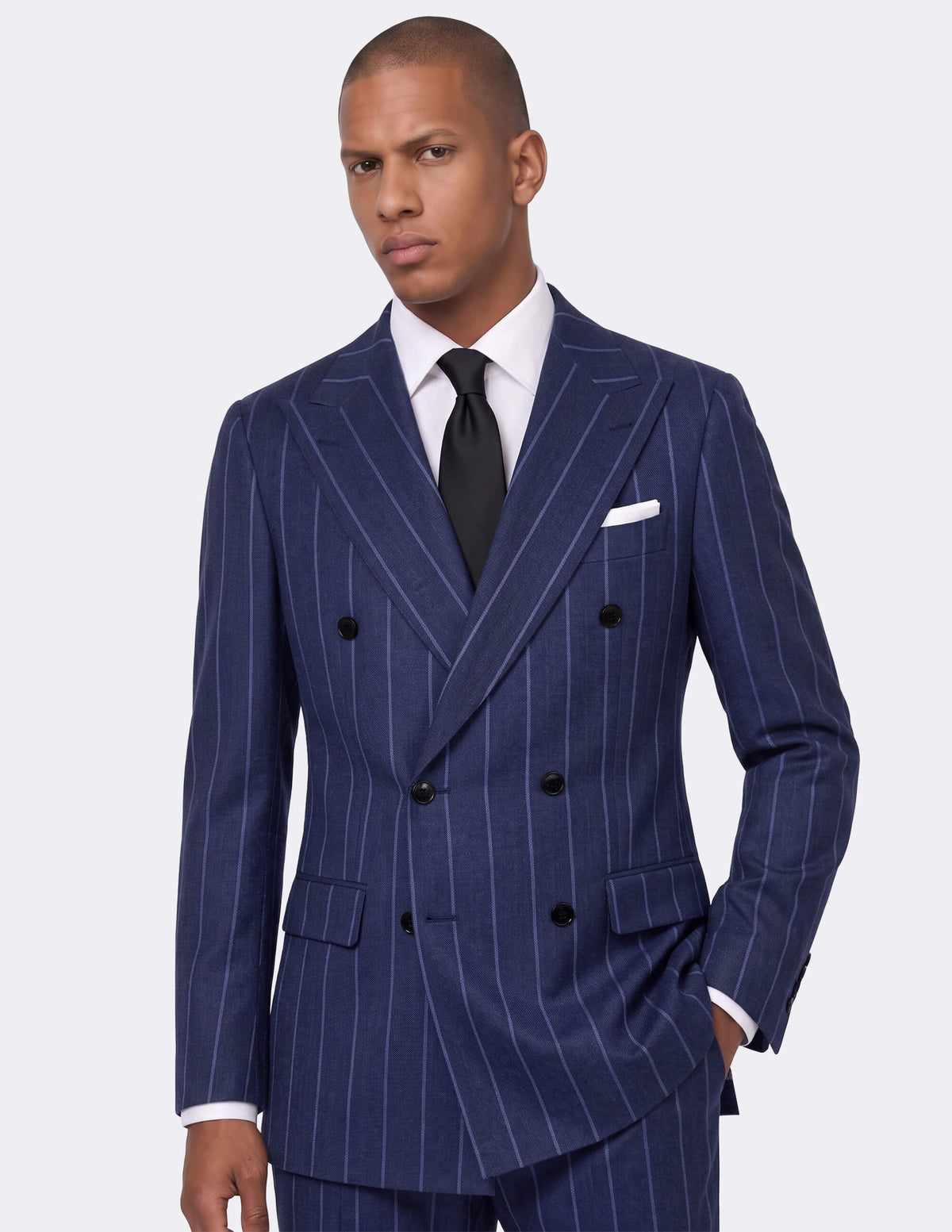 The Zorvello Navy Double-Breasted Suit - Samir Bachkami