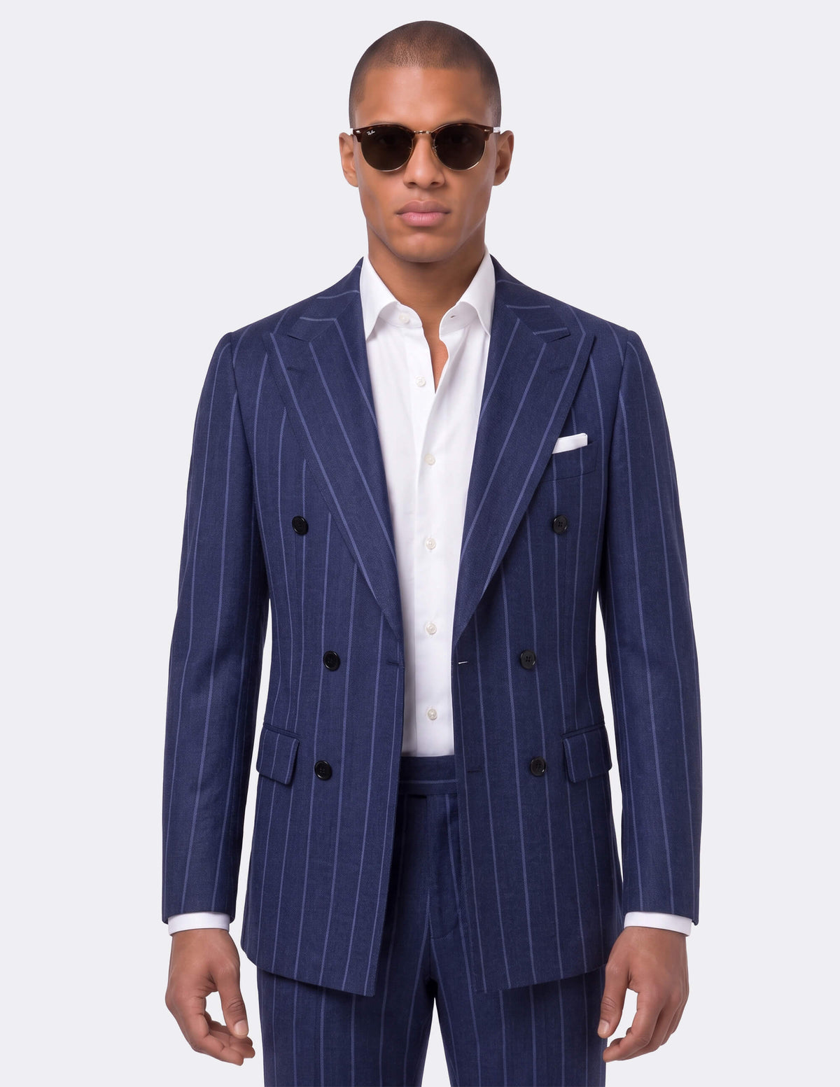 The Zorvello Navy Double-Breasted Suit - Samir Bachkami