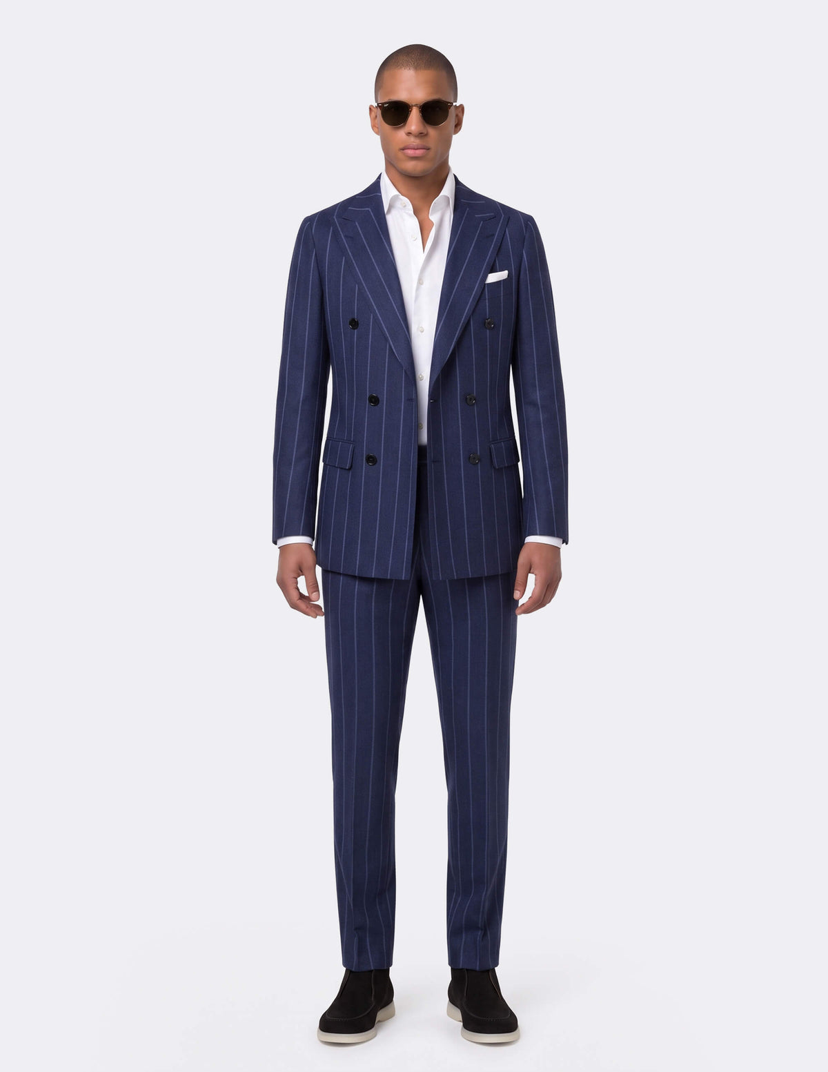 The Zorvello Navy Double-Breasted Suit - Samir Bachkami