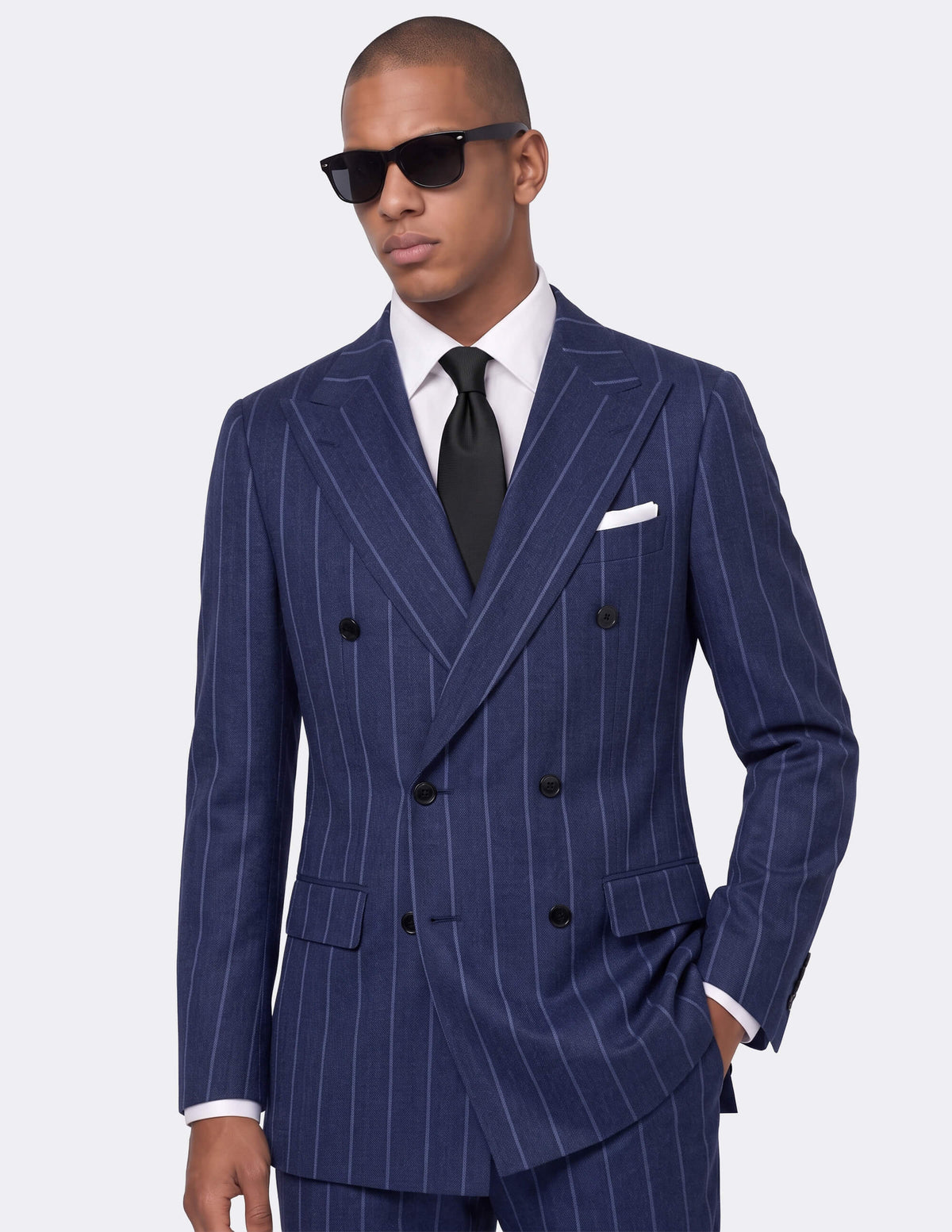 The Zorvello Navy Double-Breasted Suit - Samir Bachkami