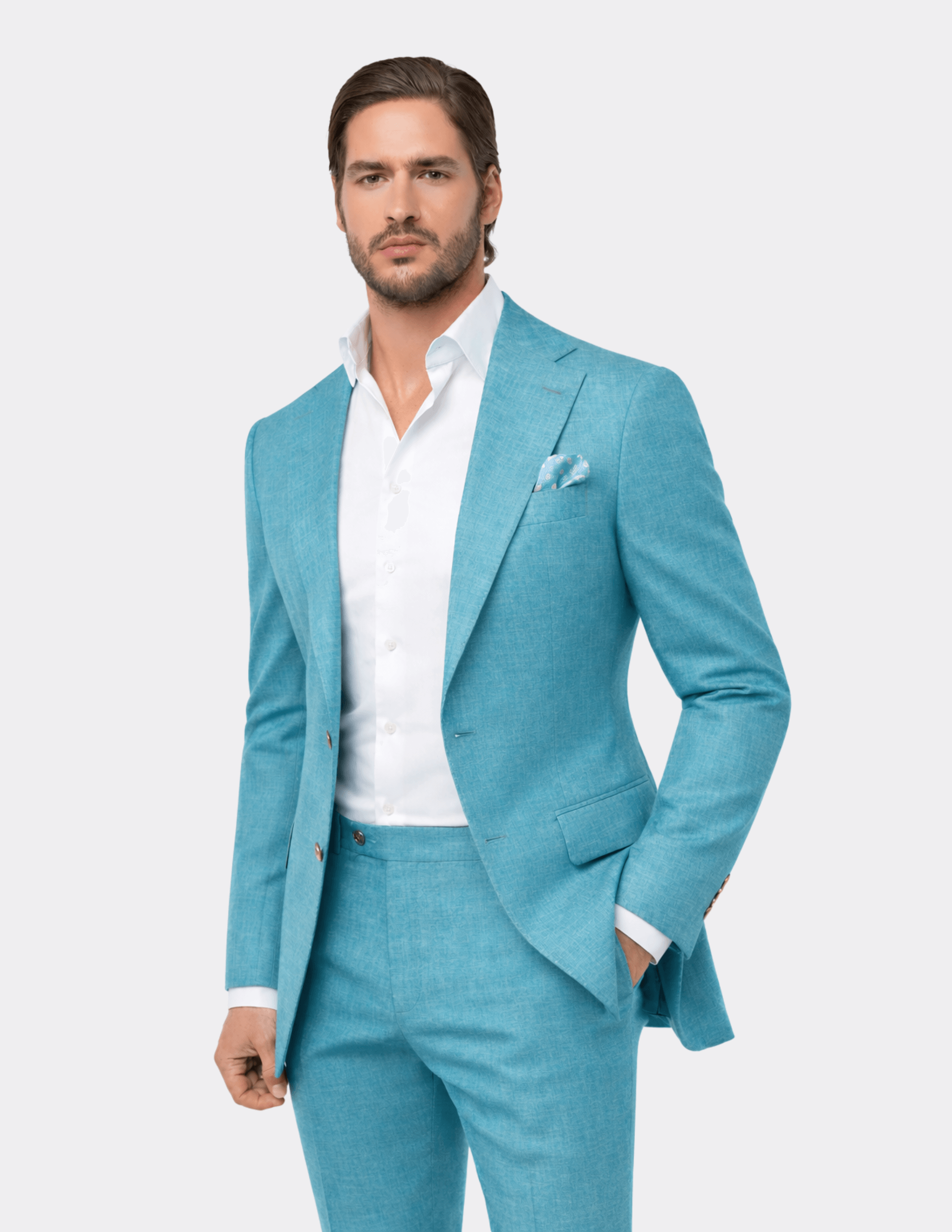 Tuscan Aqua Notch Suit - Samir Bachkami