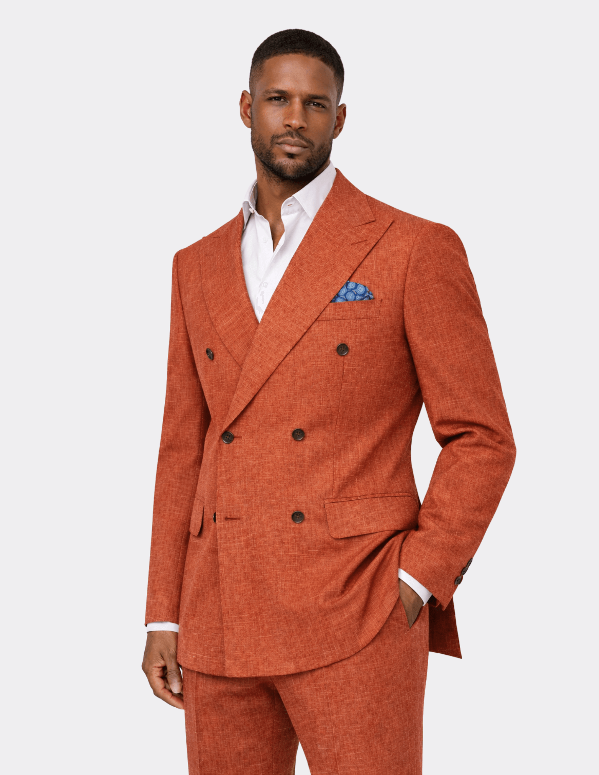 Tuscan Ember Breasted Suit - Samir Bachkami