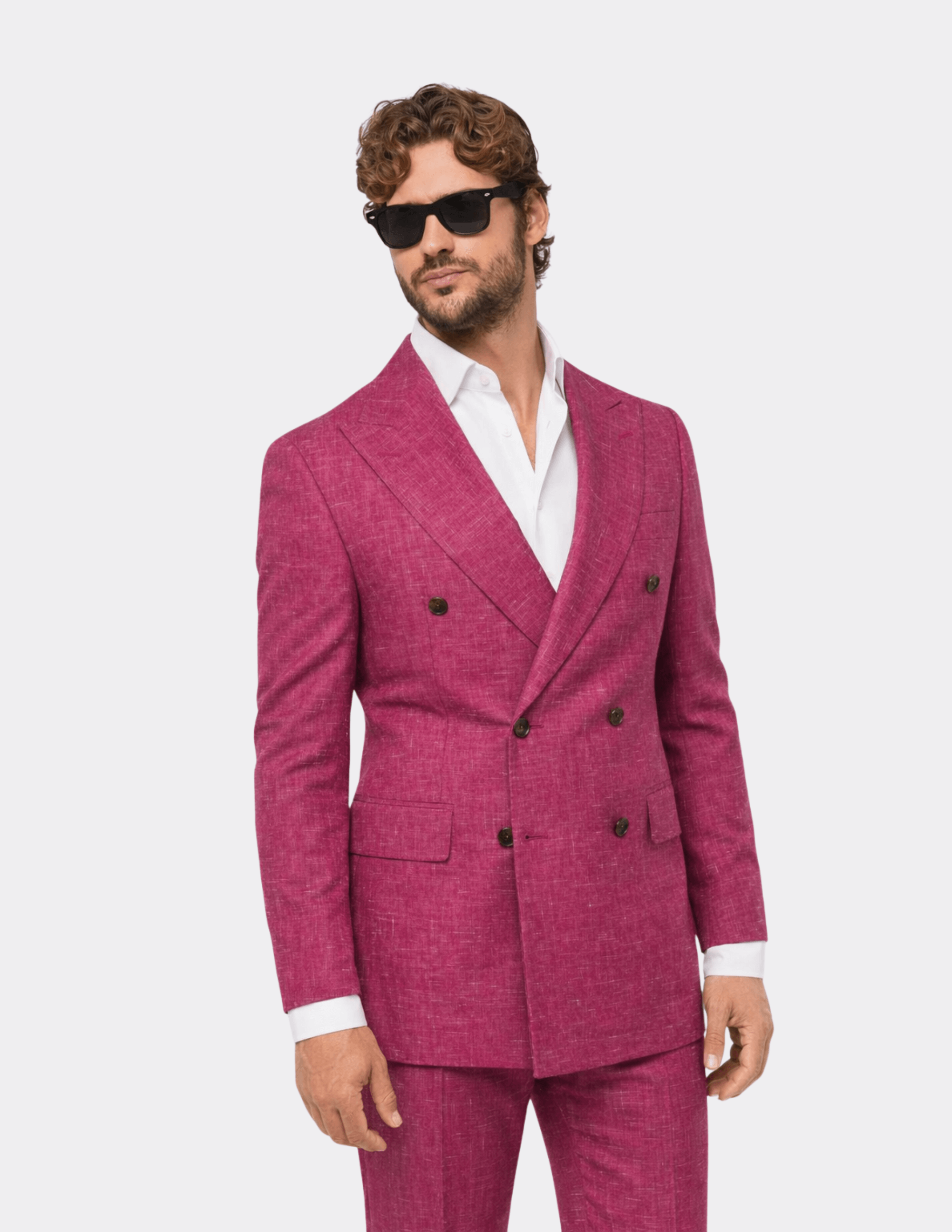 Tuscan Ruby Double Breasted Suit - Samir Bachkami