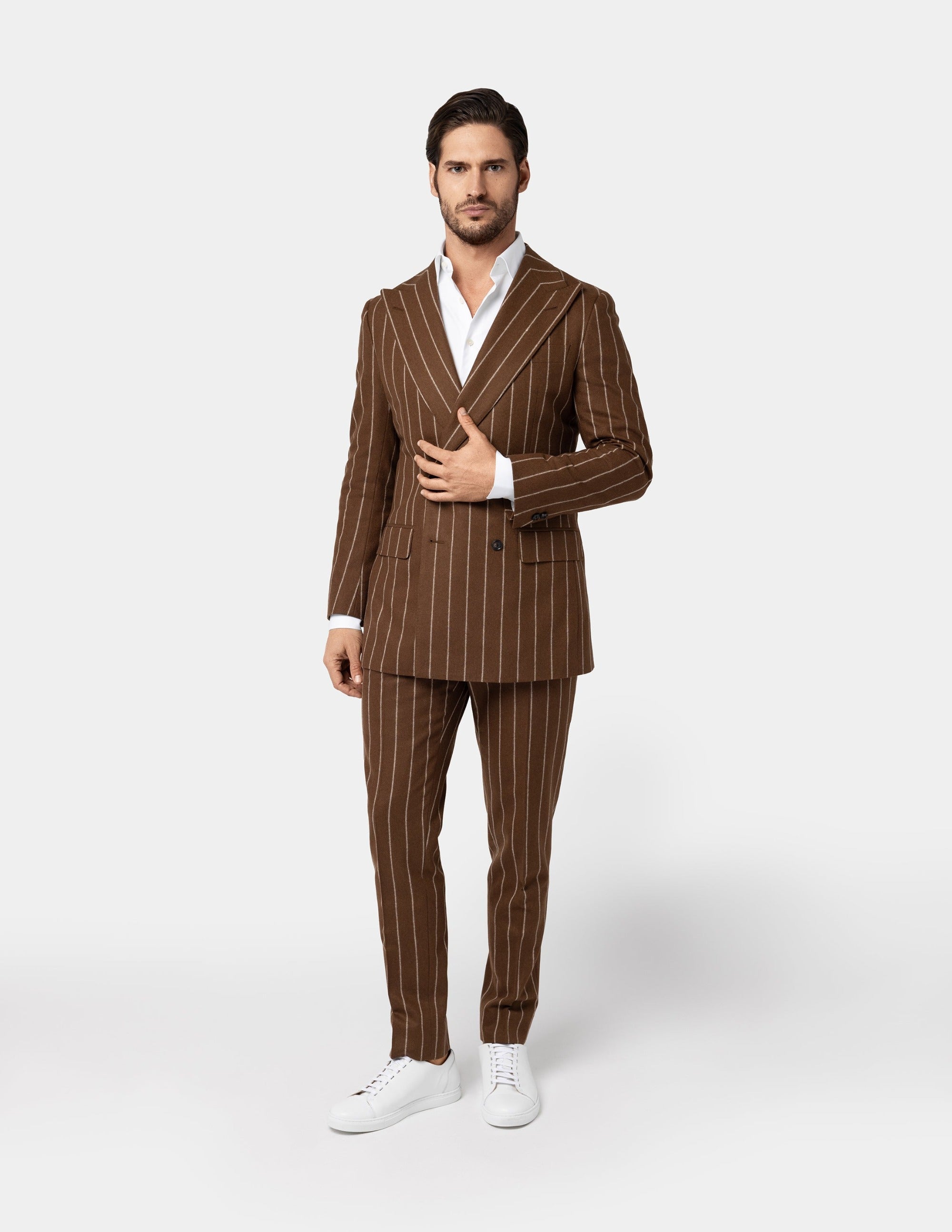 Bisonte Off-white Double Breasted Suit - Samir Bachkami