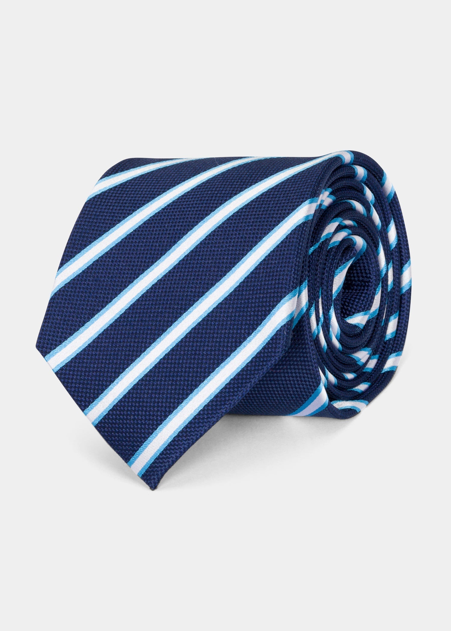 Blue Stripe Tie - Samir Bachkami