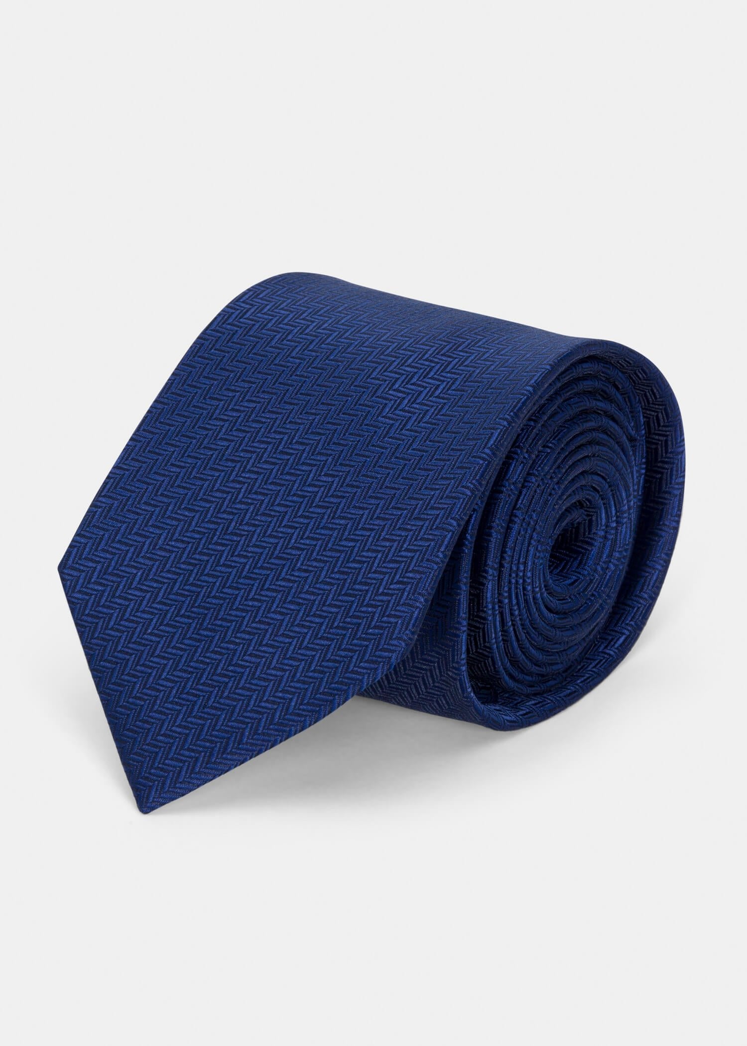 Blue Textured Tie - Samir Bachkami