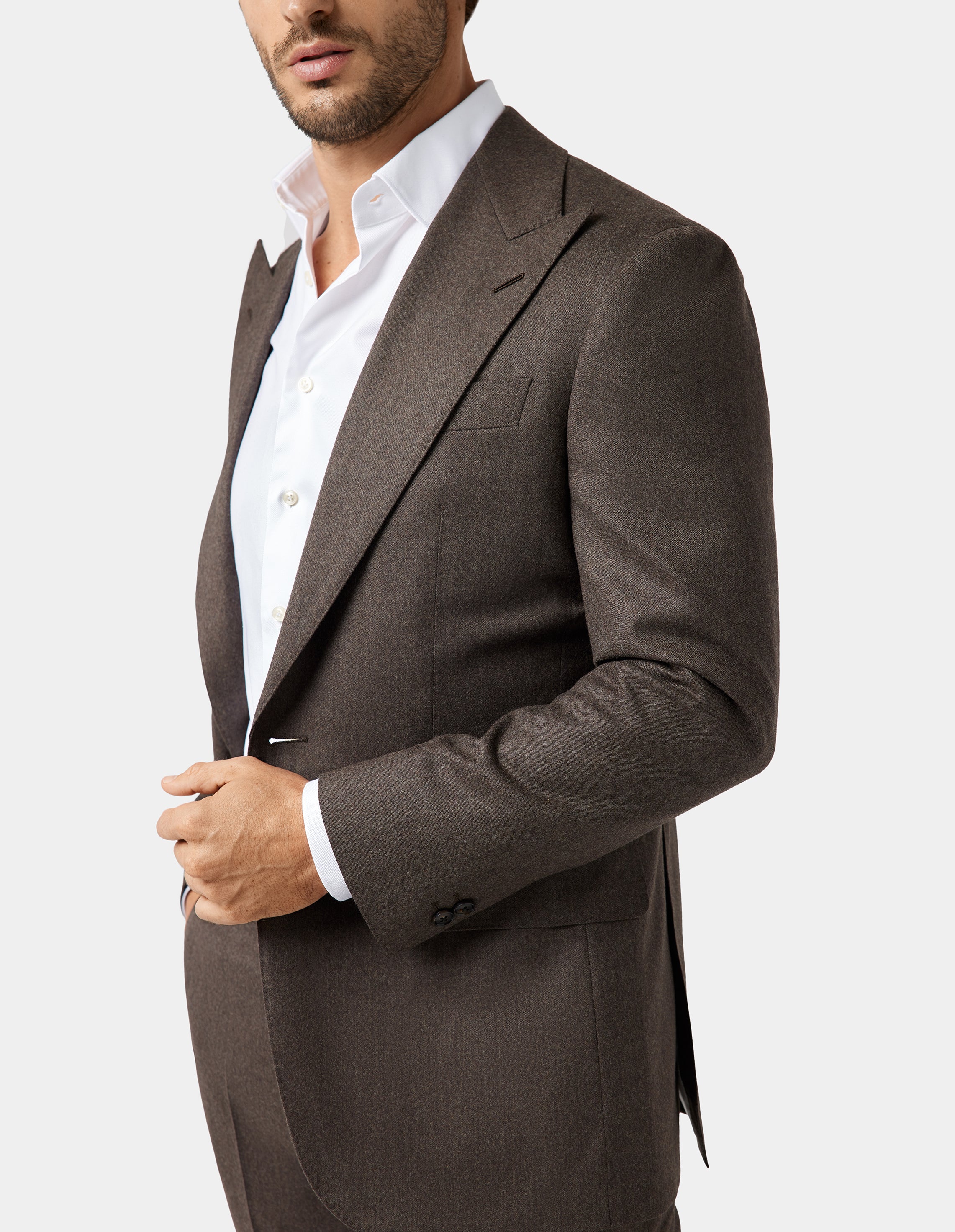 Brown Single Breasted Suit - Samir Bachkami