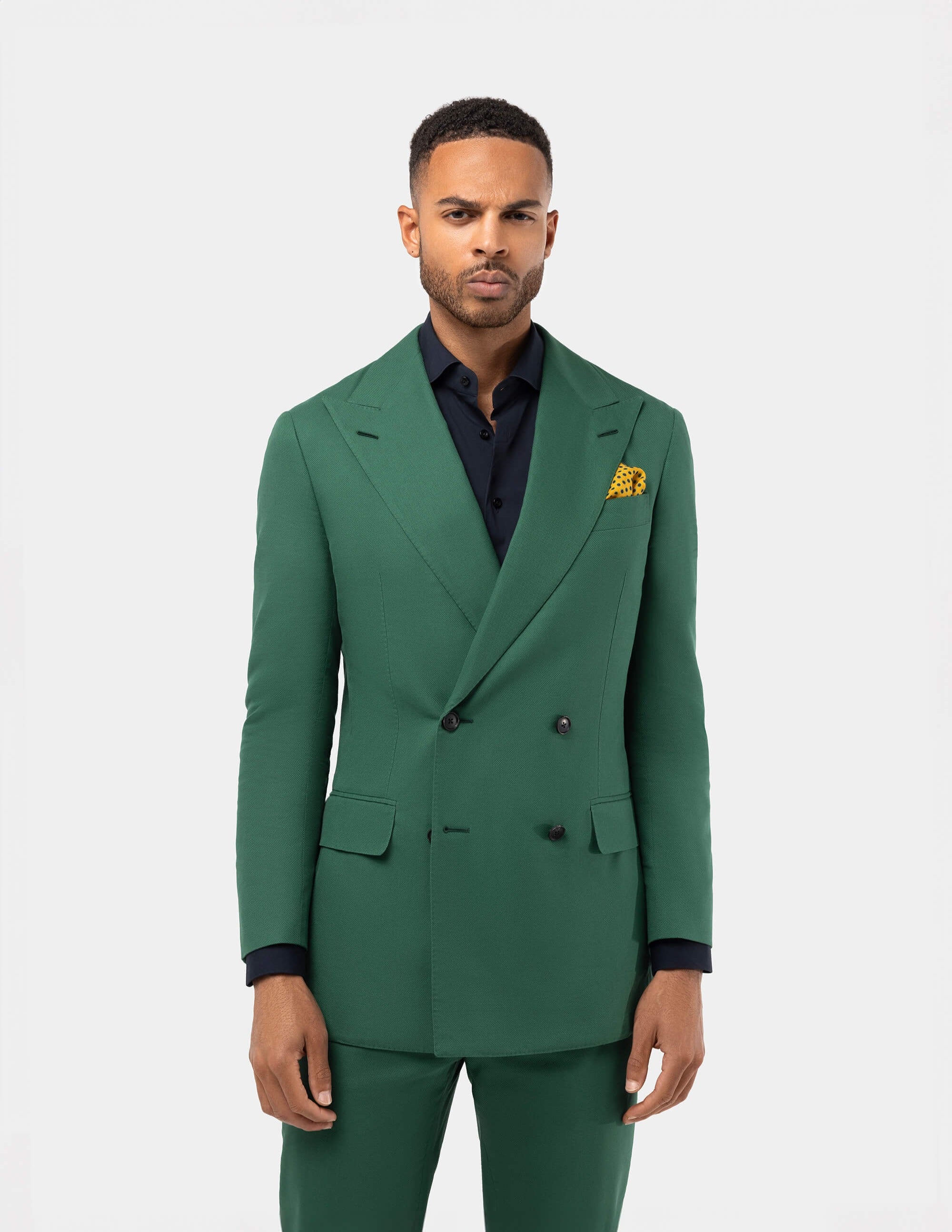 Green Double Breasted Suit - Samir Bachkami