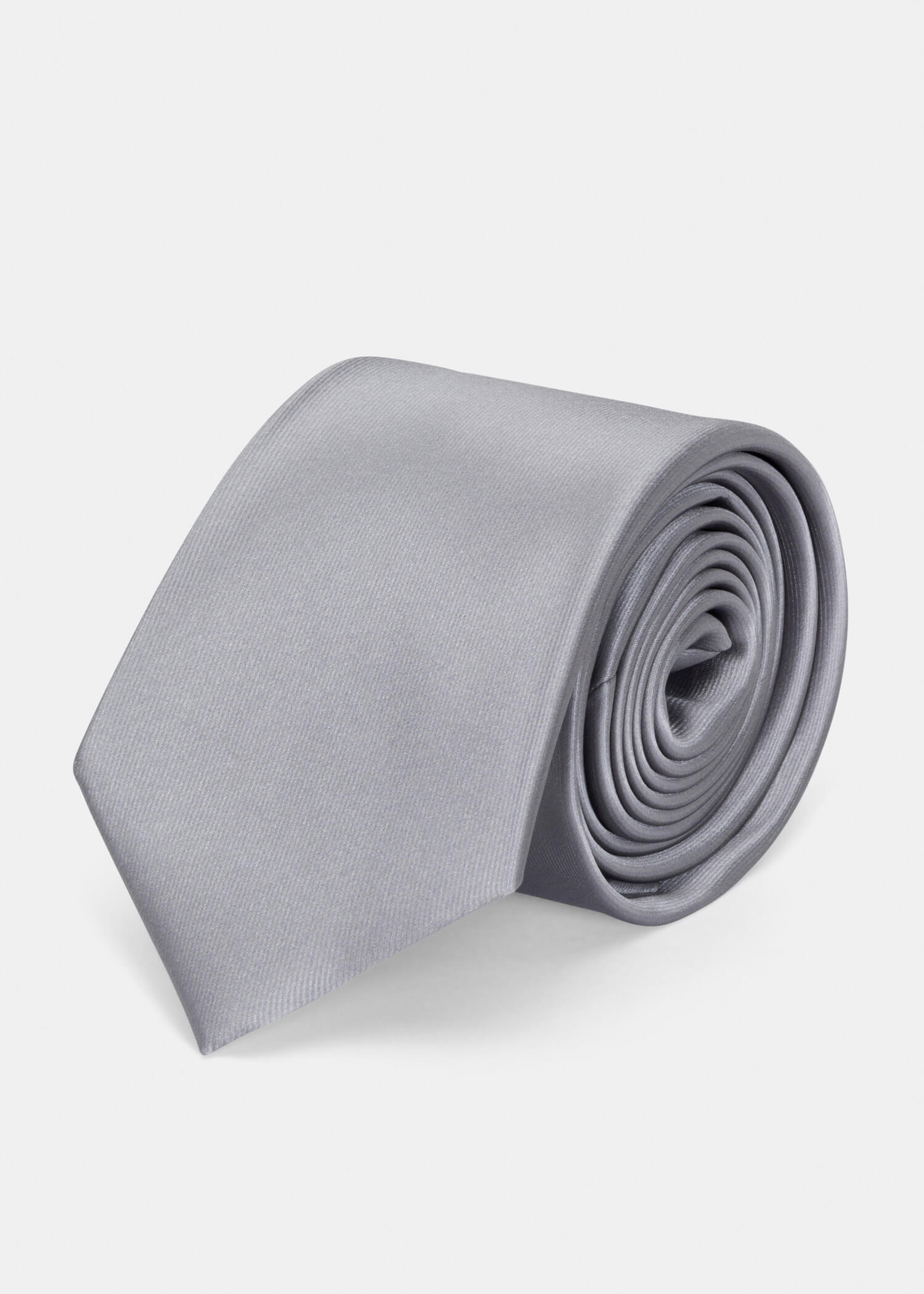 Grey Plain Tie - Samir Bachkami