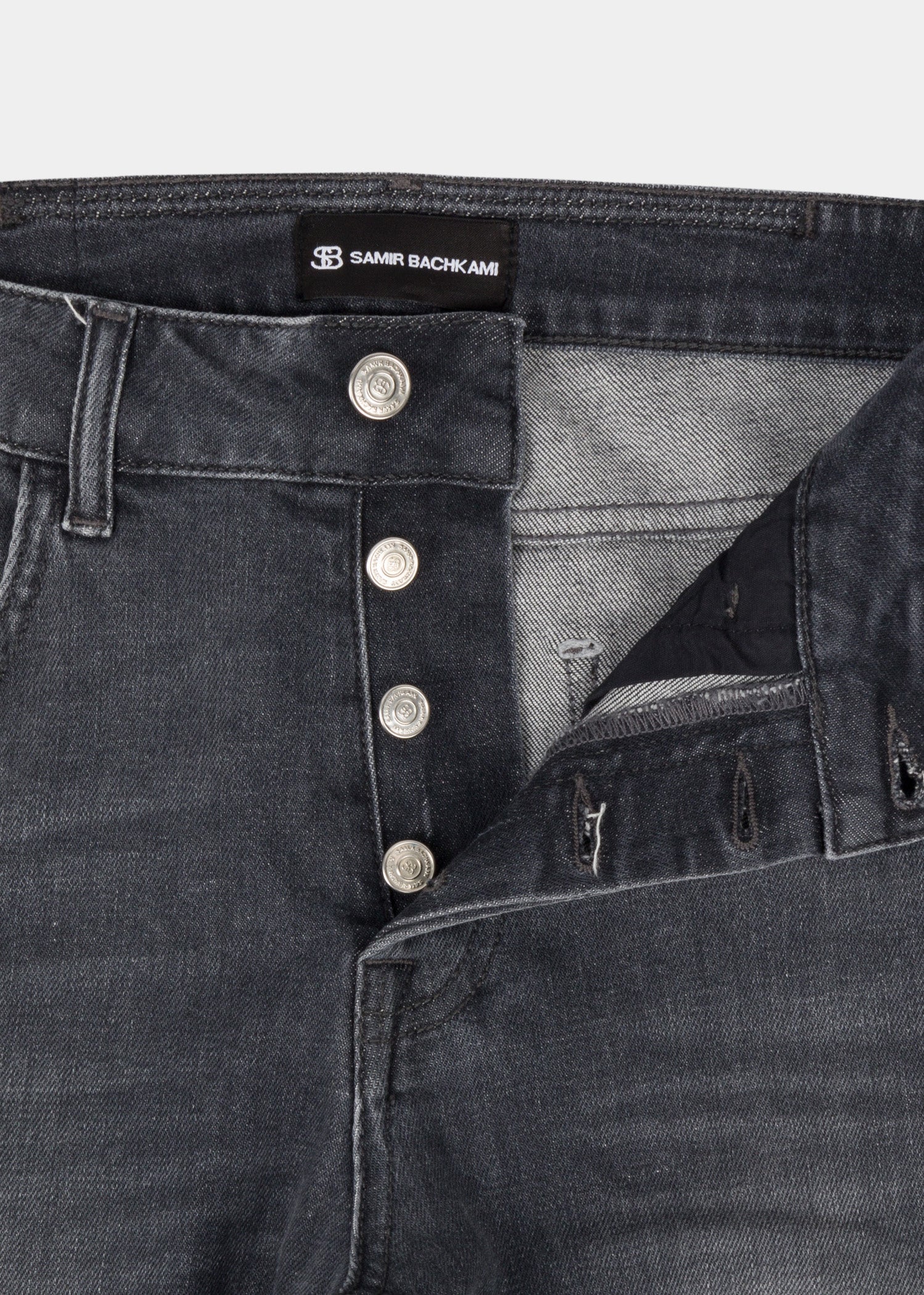 Grey Regular Fit Jeans - Samir Bachkami