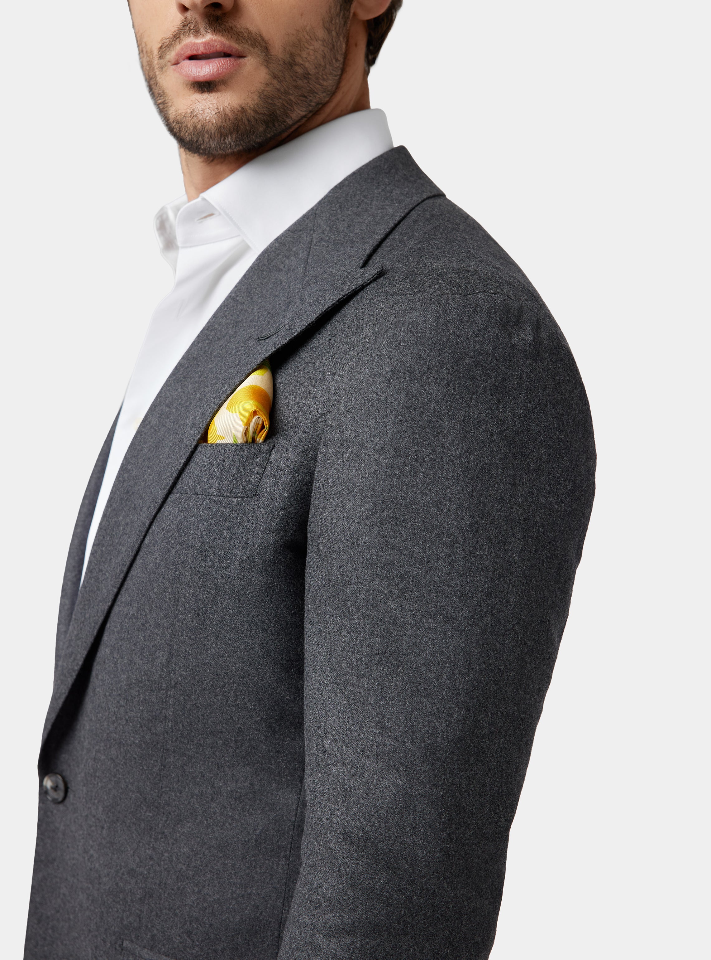 Grey Single Breasted Jacket - Samir Bachkami