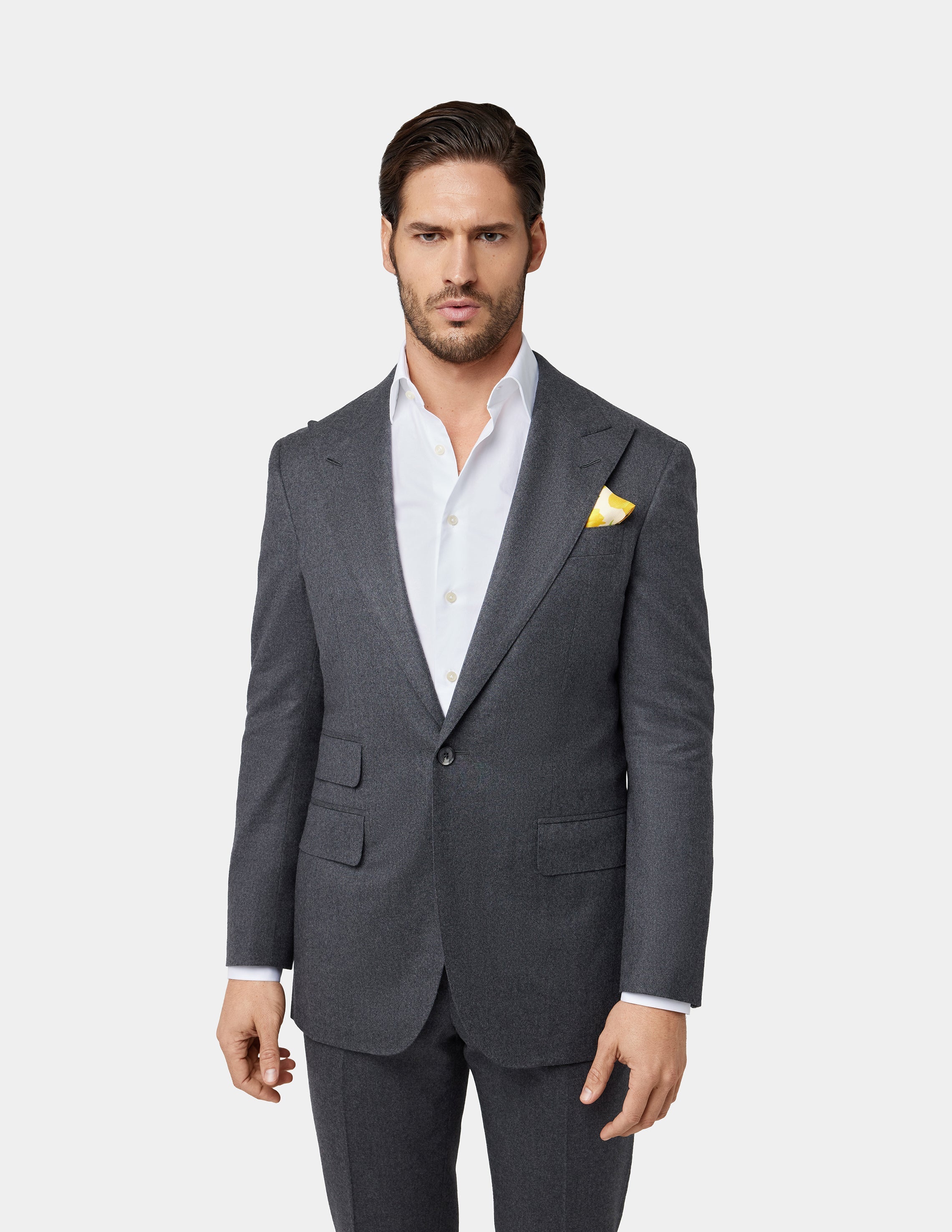 Grey Single Breasted Jacket - Samir Bachkami