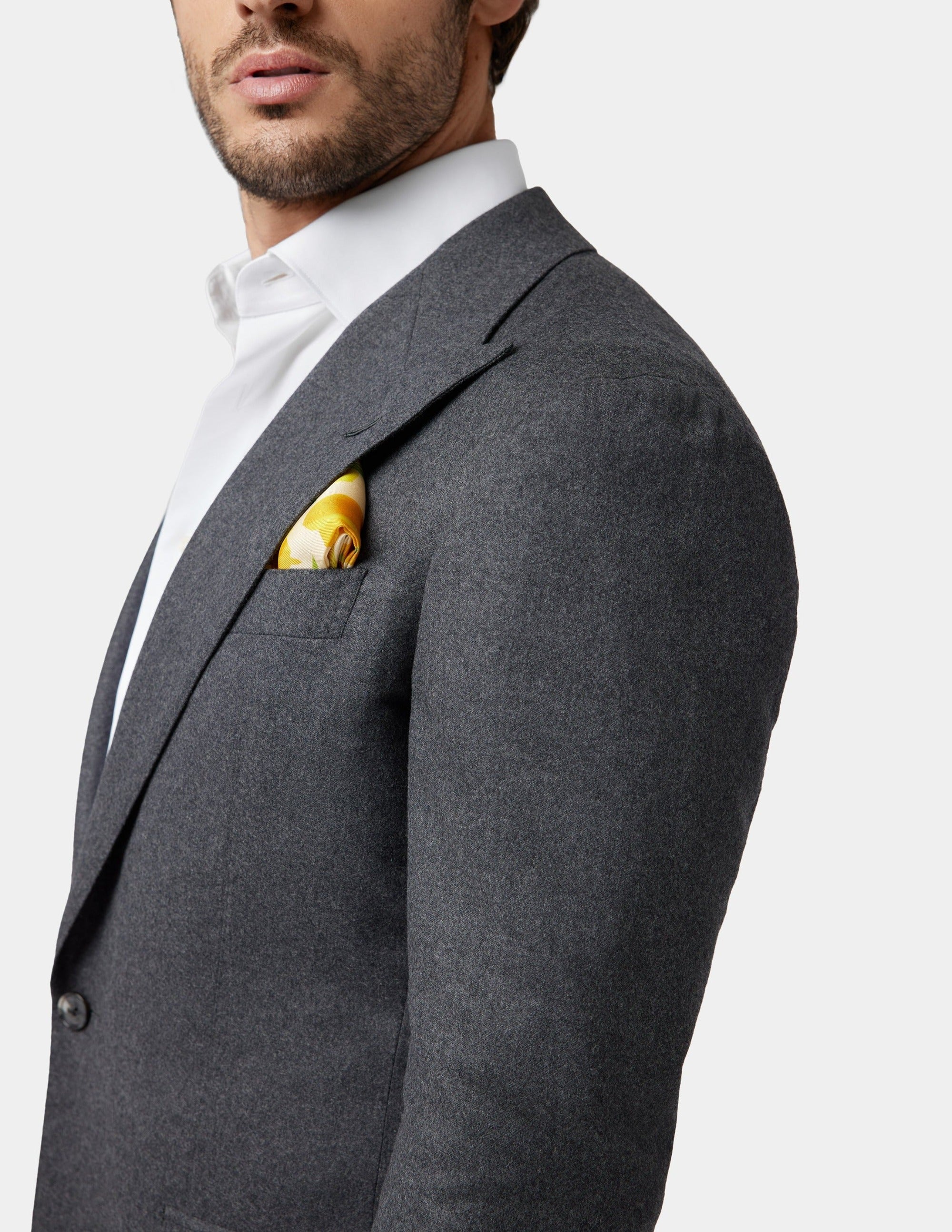 Grey Single Breasted Suit - Samir Bachkami