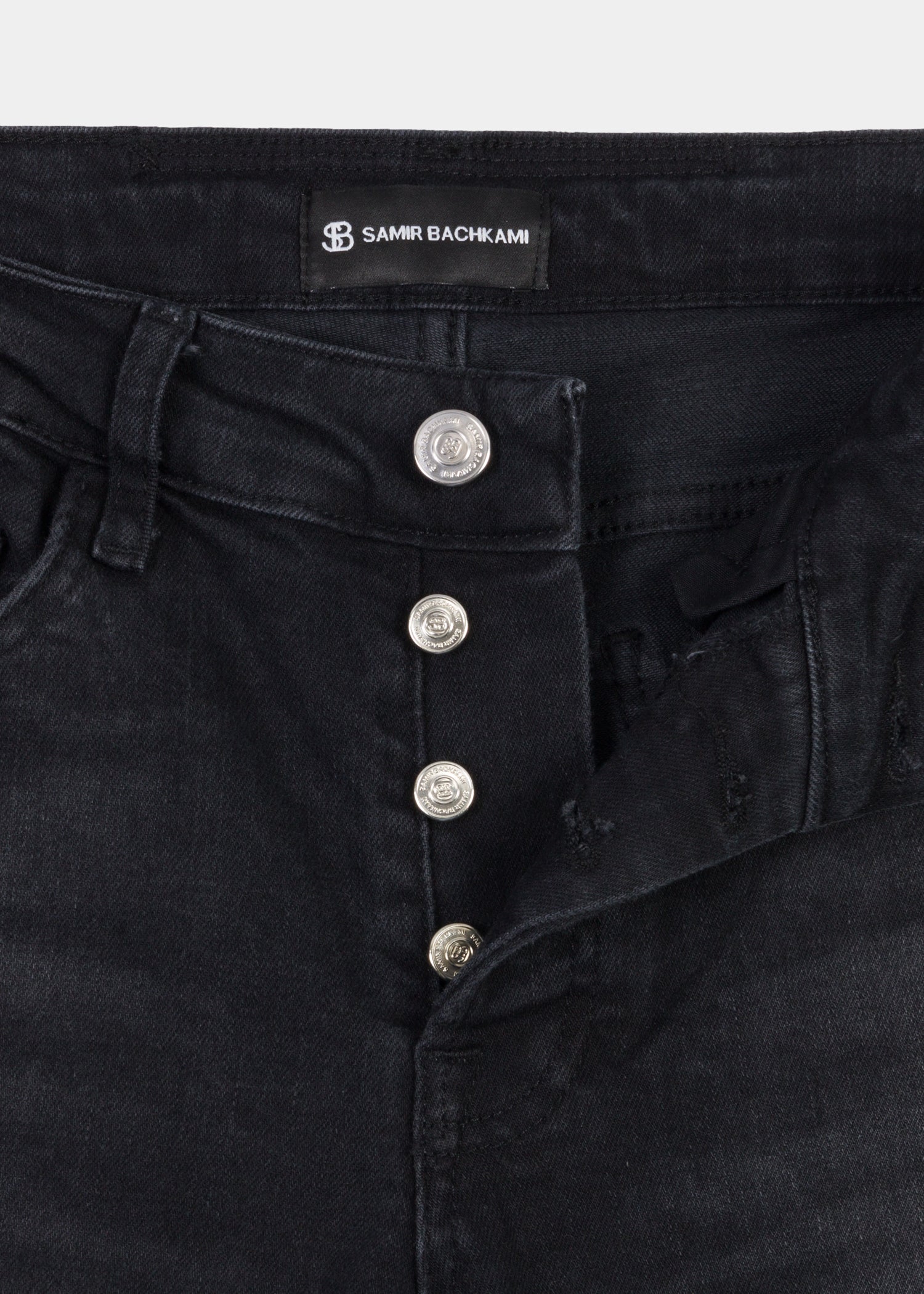 Grey Skinny Fit Stretch Jeans - Samir Bachkami