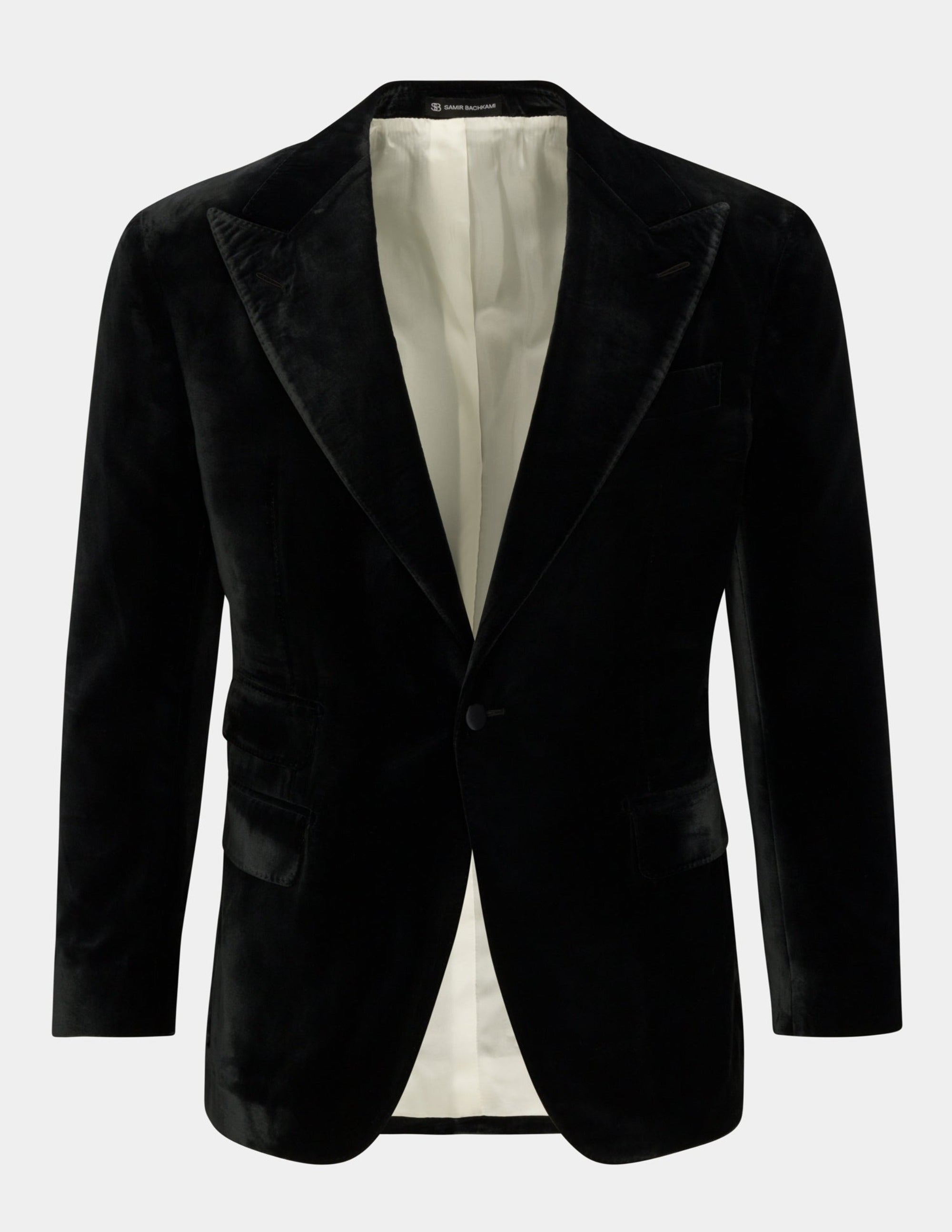 Light Black Velvet Single Breasted Suit - Samir Bachkami