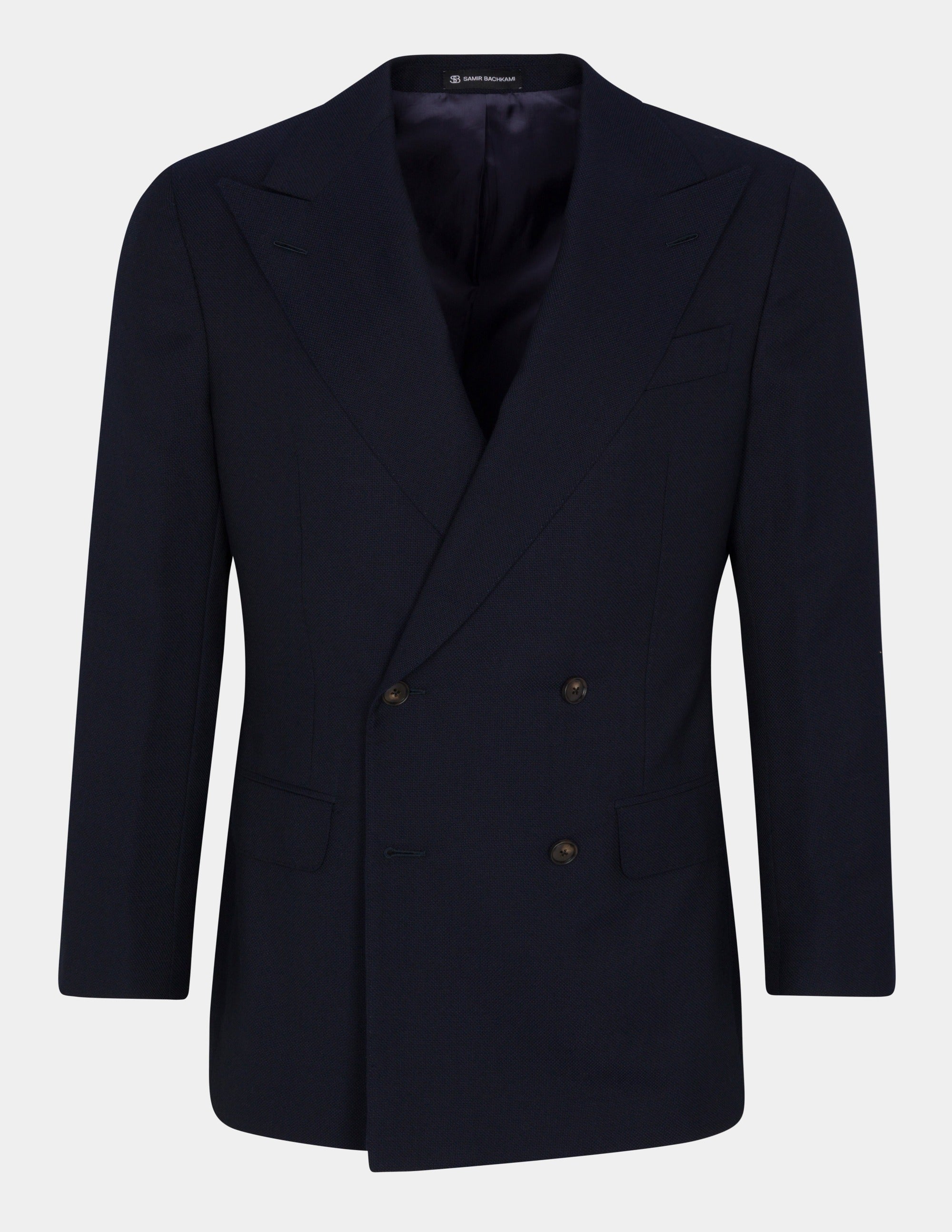 Navy Blue Double Breasted Suit - Samir Bachkami