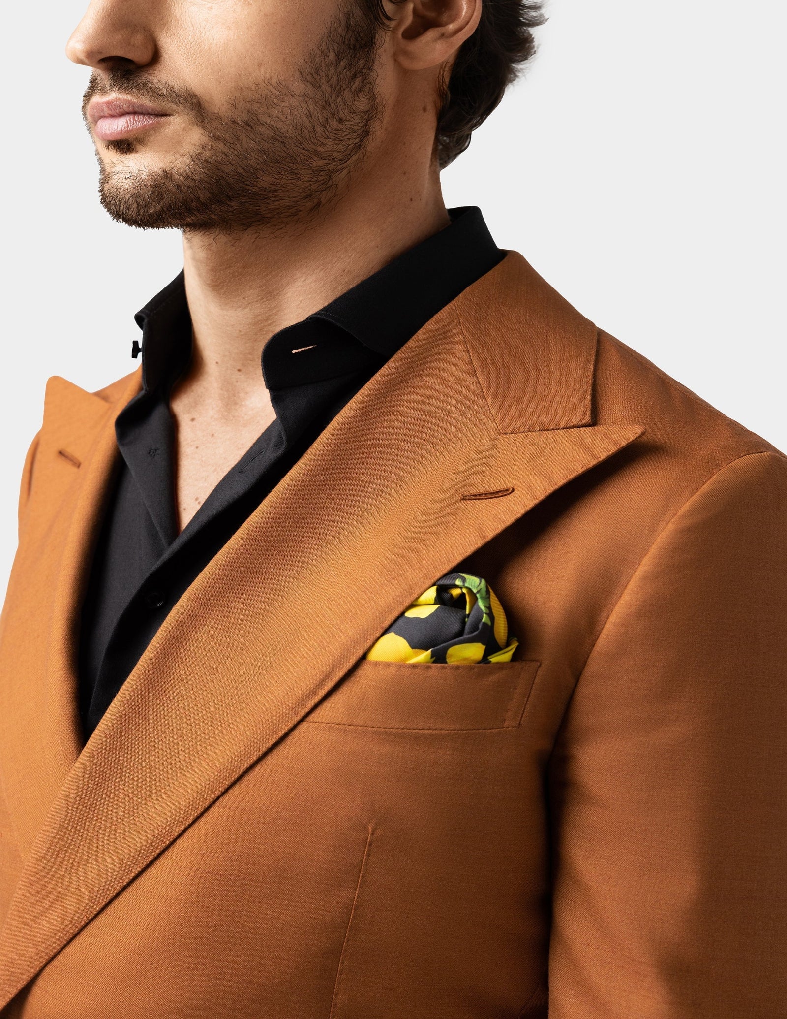 Bold Orange Double-Breasted Suit – Wedding & Business Attire