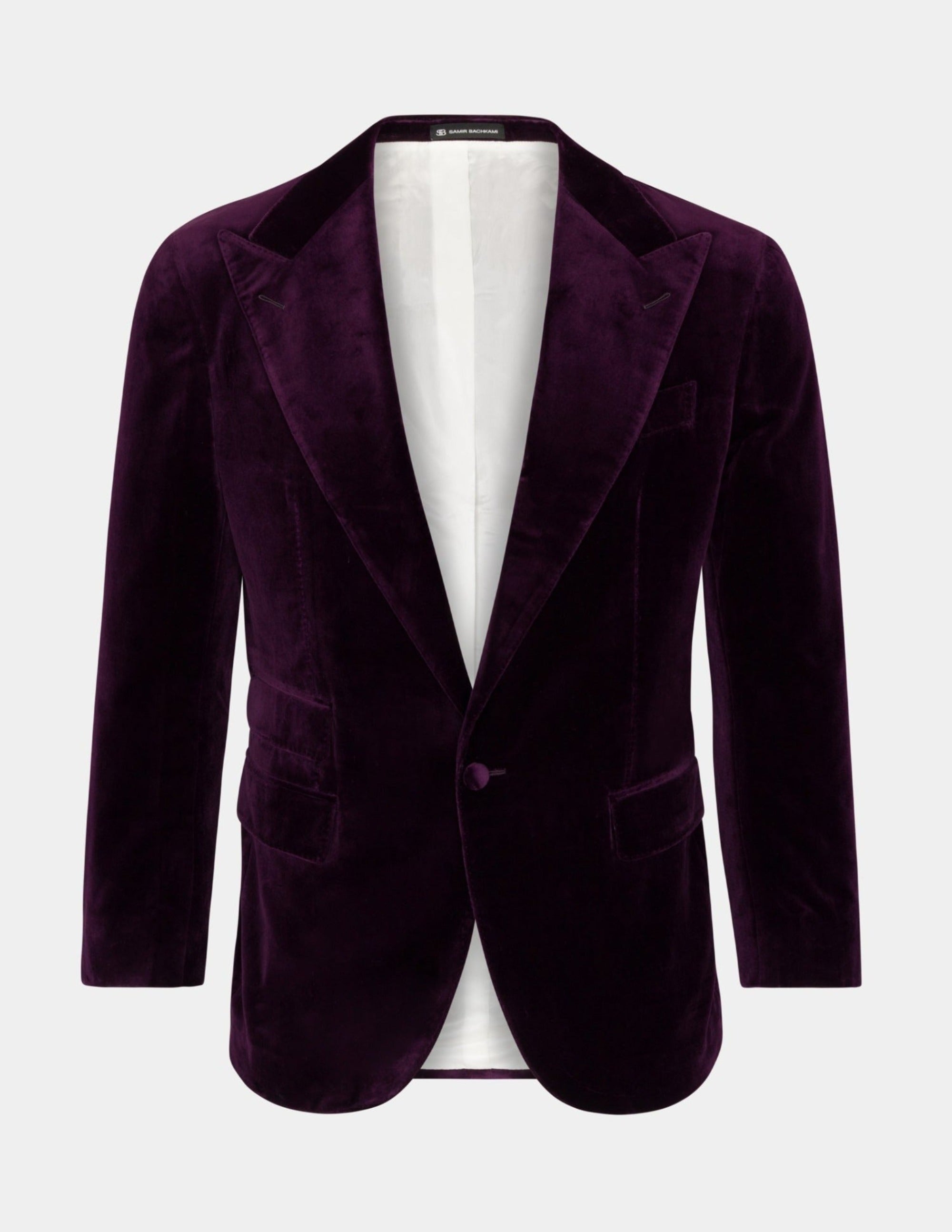 Purple Velvet Single Breasted Suit - Samir Bachkami