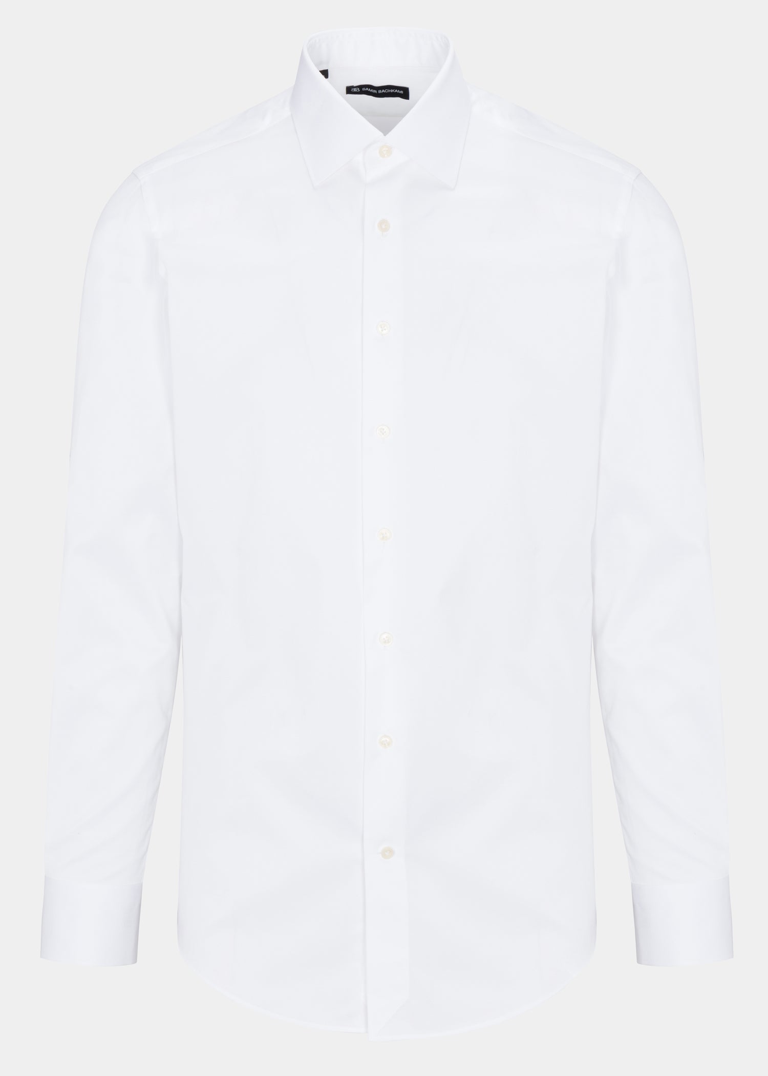 White Textured Slim Fit Shirt - Samir Bachkami